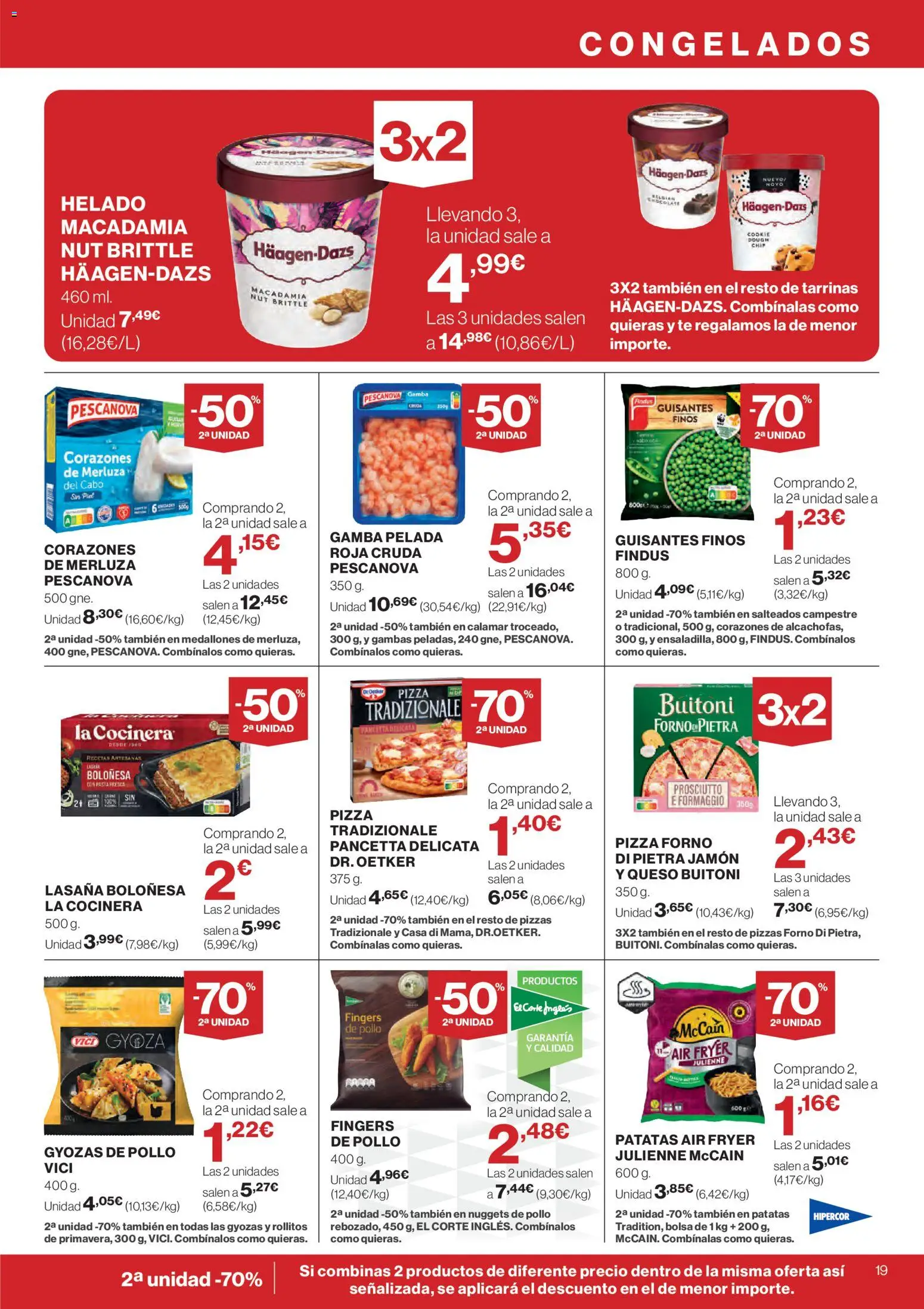 Hipercor catálogo │ válido desde el 26.02.2026 | Página: 19 | Productos: Queso, Pizza, Bolsa, Lasaña