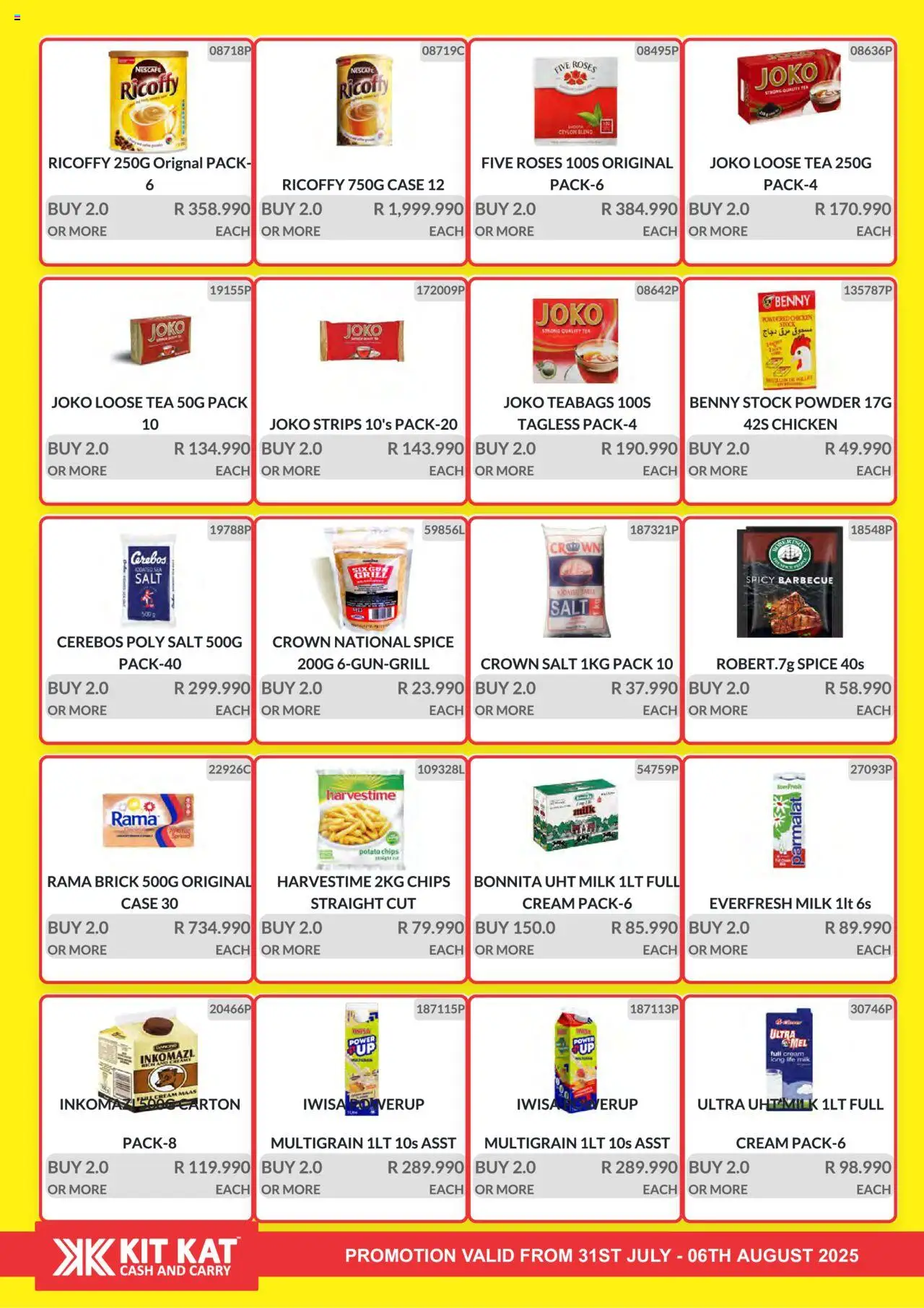 KIT KAT Cash & Carry Weekly Traders Special │ valid from 31.07.2025 | Page: 12 | Products: Case, Table, Chips, Salt