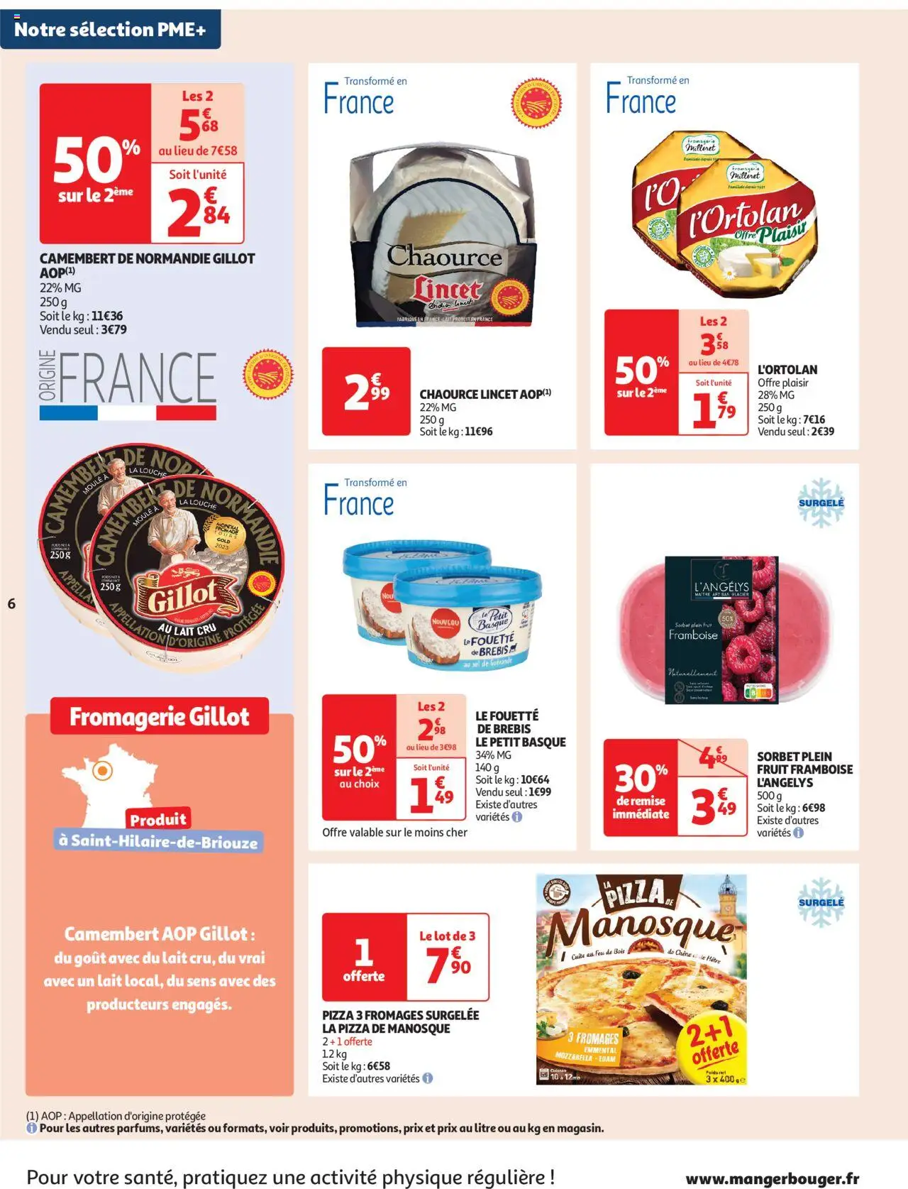  | Page: 6 | Produits: Framboise, Emmental, Sel, Lait