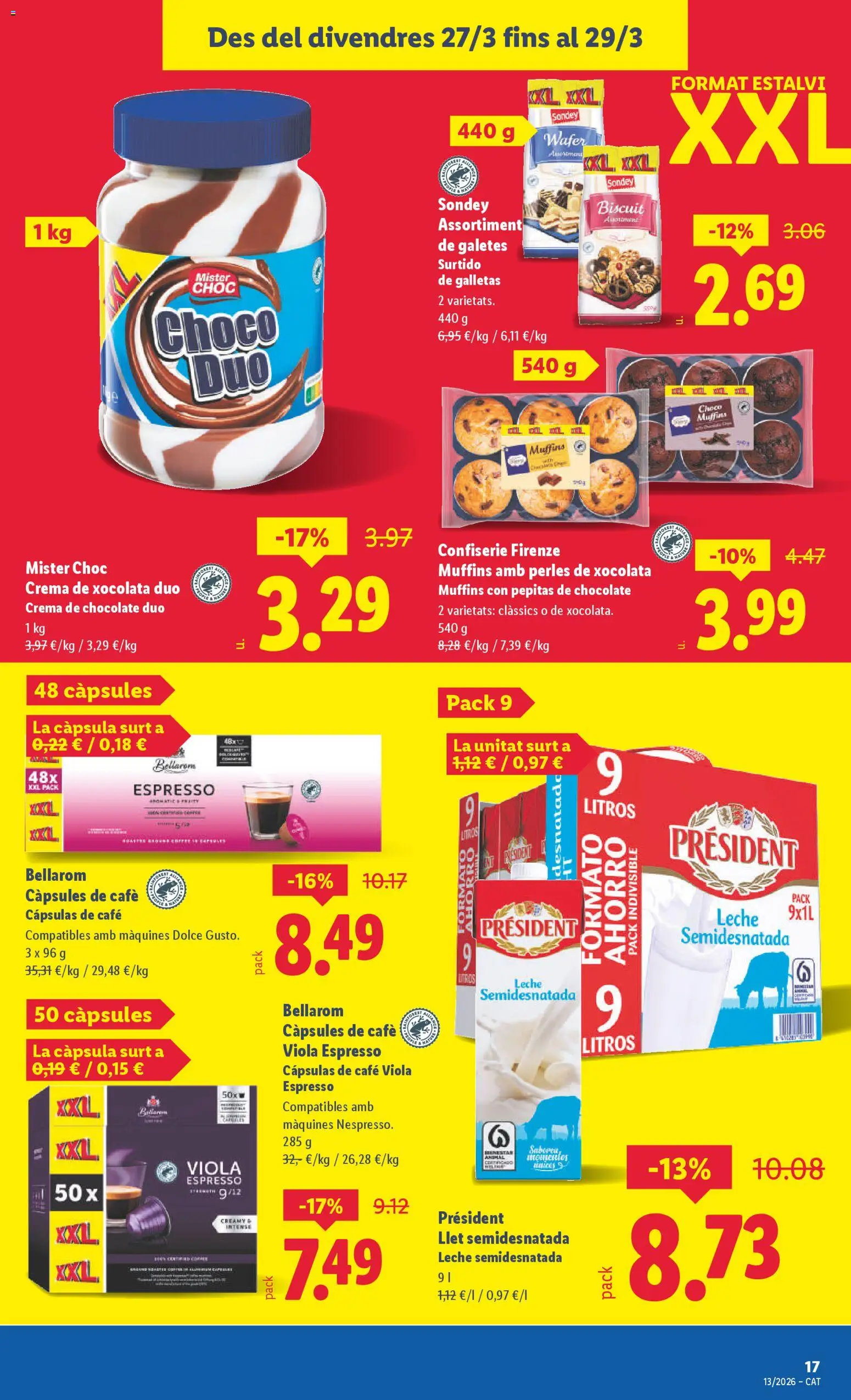 Lidl folleto │ válido desde el 23.03.2026 | Página: 25 | Productos: Leche, Chocolate, Crema, Galletas