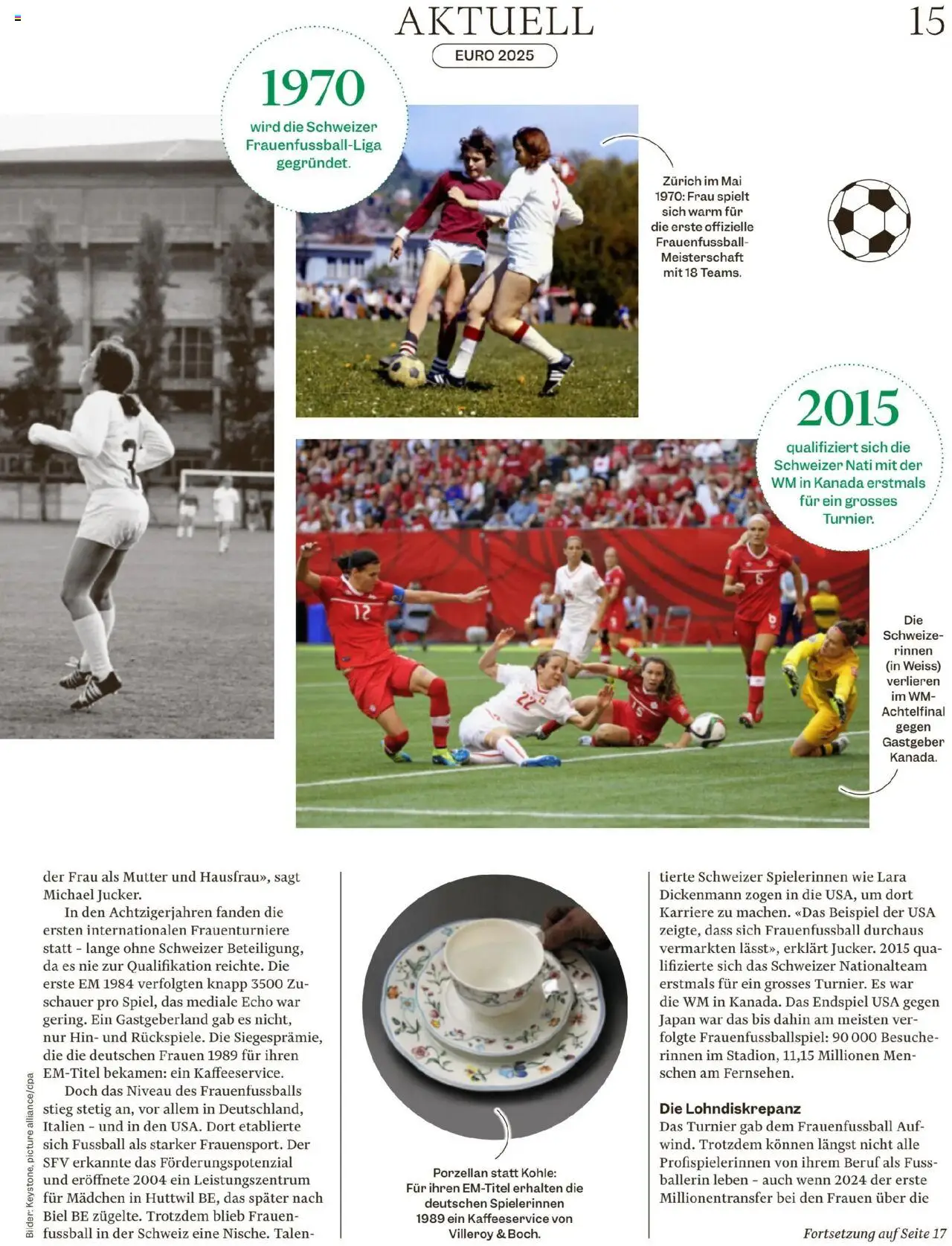 Migros Magazin ab 16.06.2025 | Seite: 15 | Produkte: Fußball, Bilder