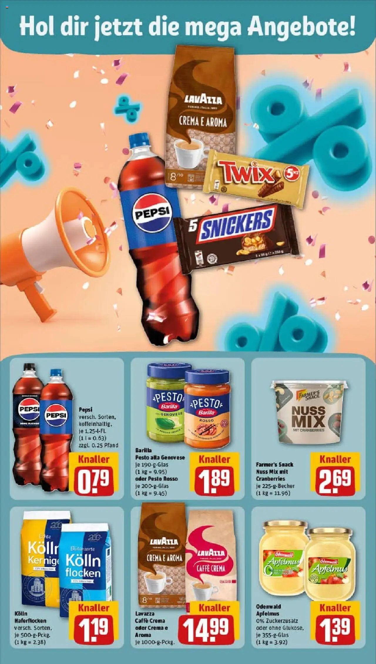 Rewe prospekt Frankfurt / Westend-Nord	 – gültig ab 21.09.2025 | Seite: 6 | Produkte: Barilla pesto, Snickers, Twix, Pepsi