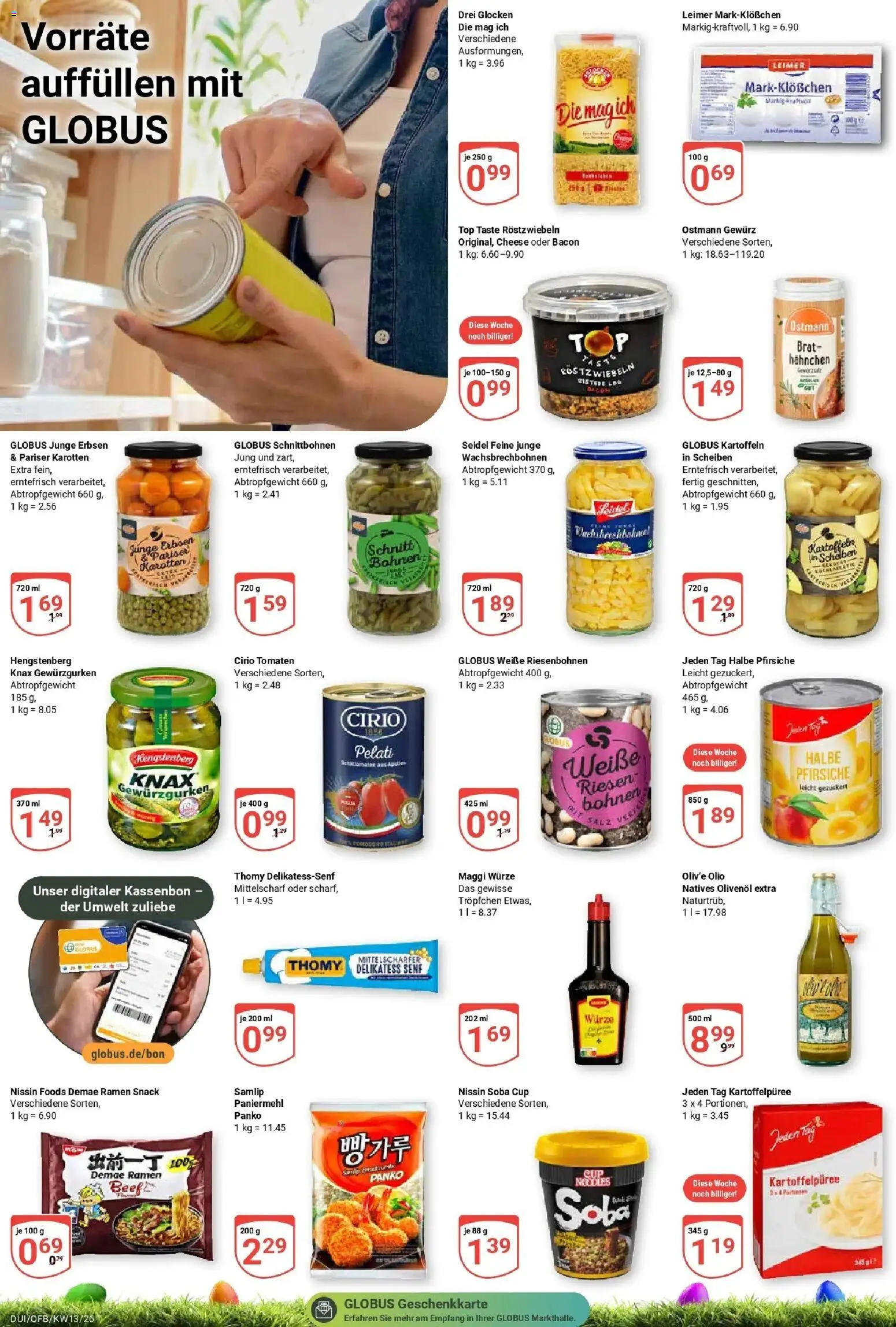 Globus prospekt Duisburg	 – gültig ab 23.03.2026 | Seite: 17 | Produkte: Maggi, Olivenol, Tomaten, Kartoffeln