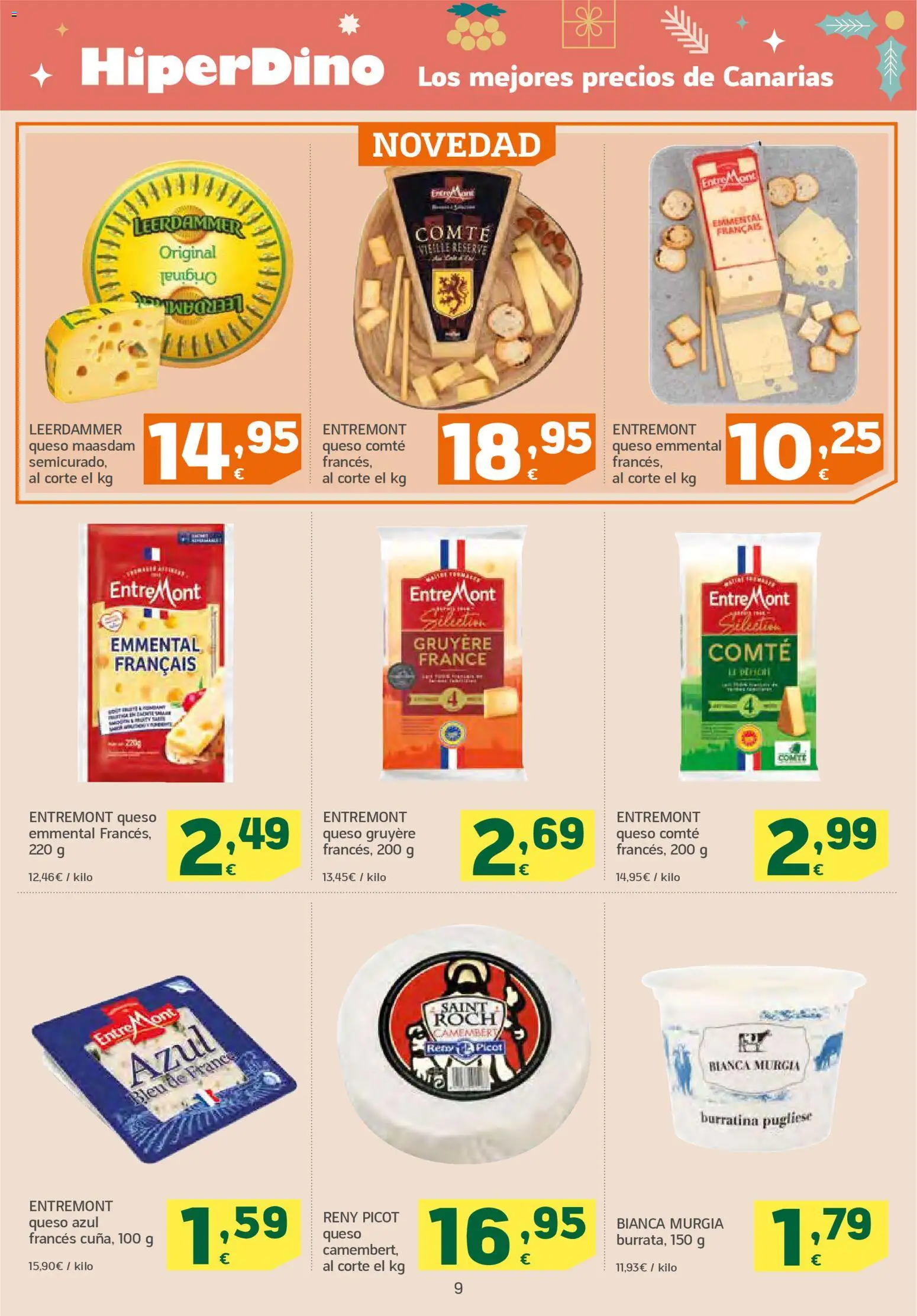 HiperDino folleto │ válido desde el 18.12.2025 | Página: 9 | Productos: Queso