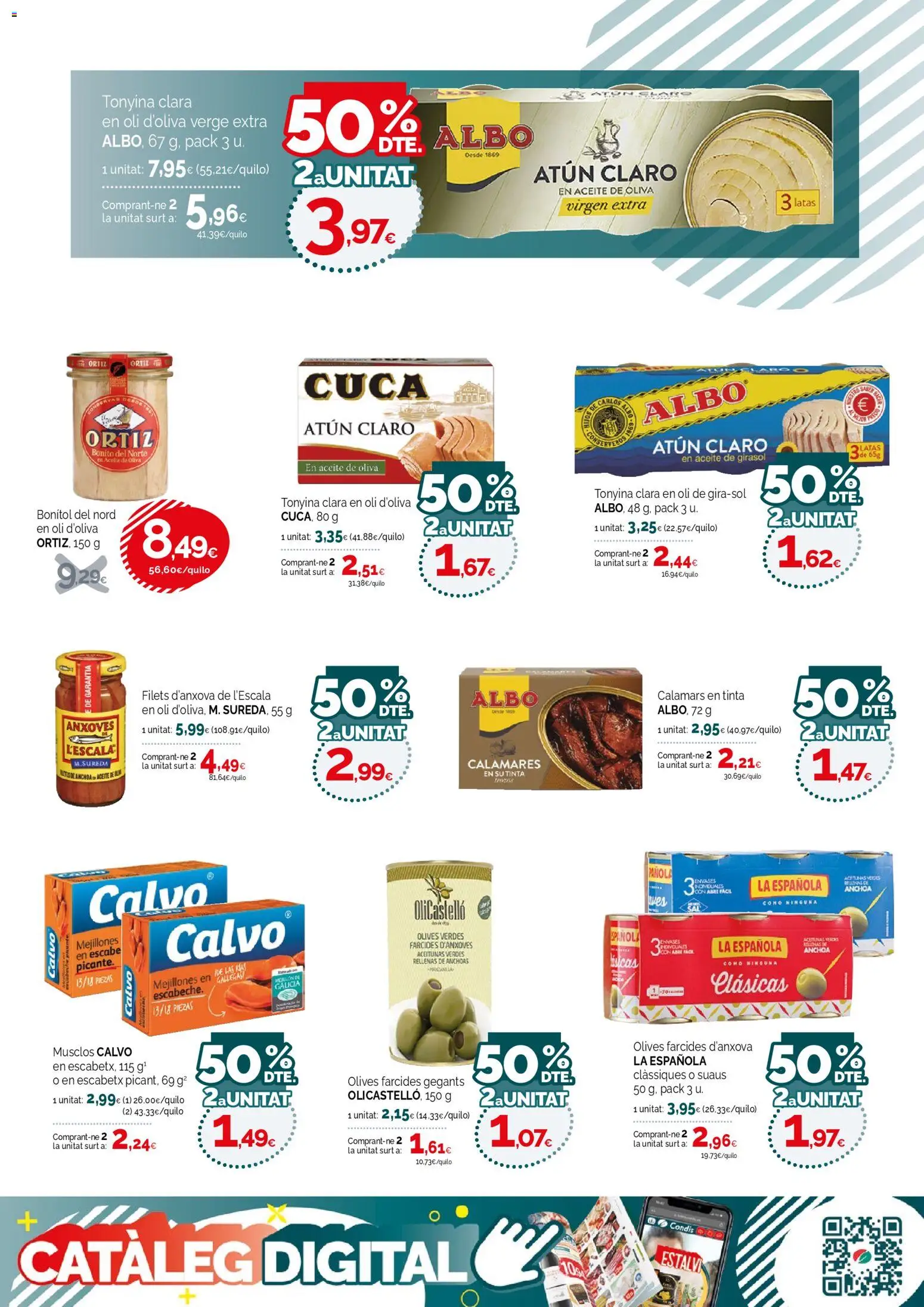 Condis - folleto life │ válido desde el 18.03.2026 | Página: 15 | Productos: Calamares, Aceite de oliva, Aceite de oliva virgen extra, Anchoa