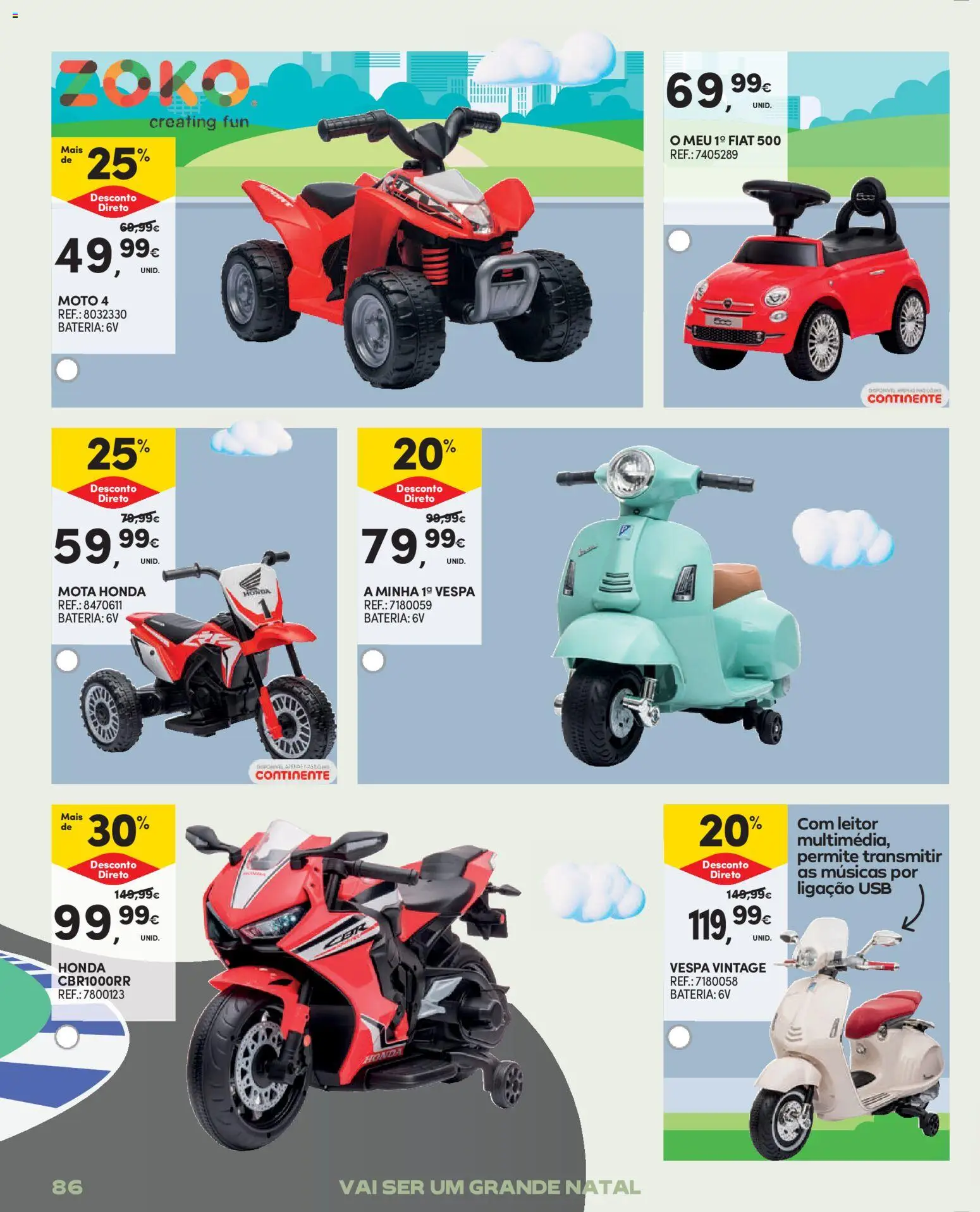 Continente - Brinquedos │ válido de 13.11.2025 | Página: 86 | Produtos: USB, Bateria