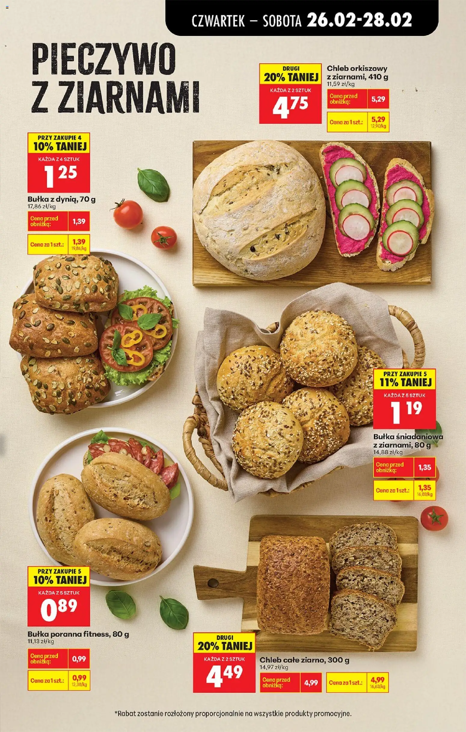 Biedronka gazetka - Oferta w tym tygodniu od 26.02.2026 | Strona: 35 | Produkty: Pieczywo, Dynia, Chleb całe ziarno, Bułka poranna fitness