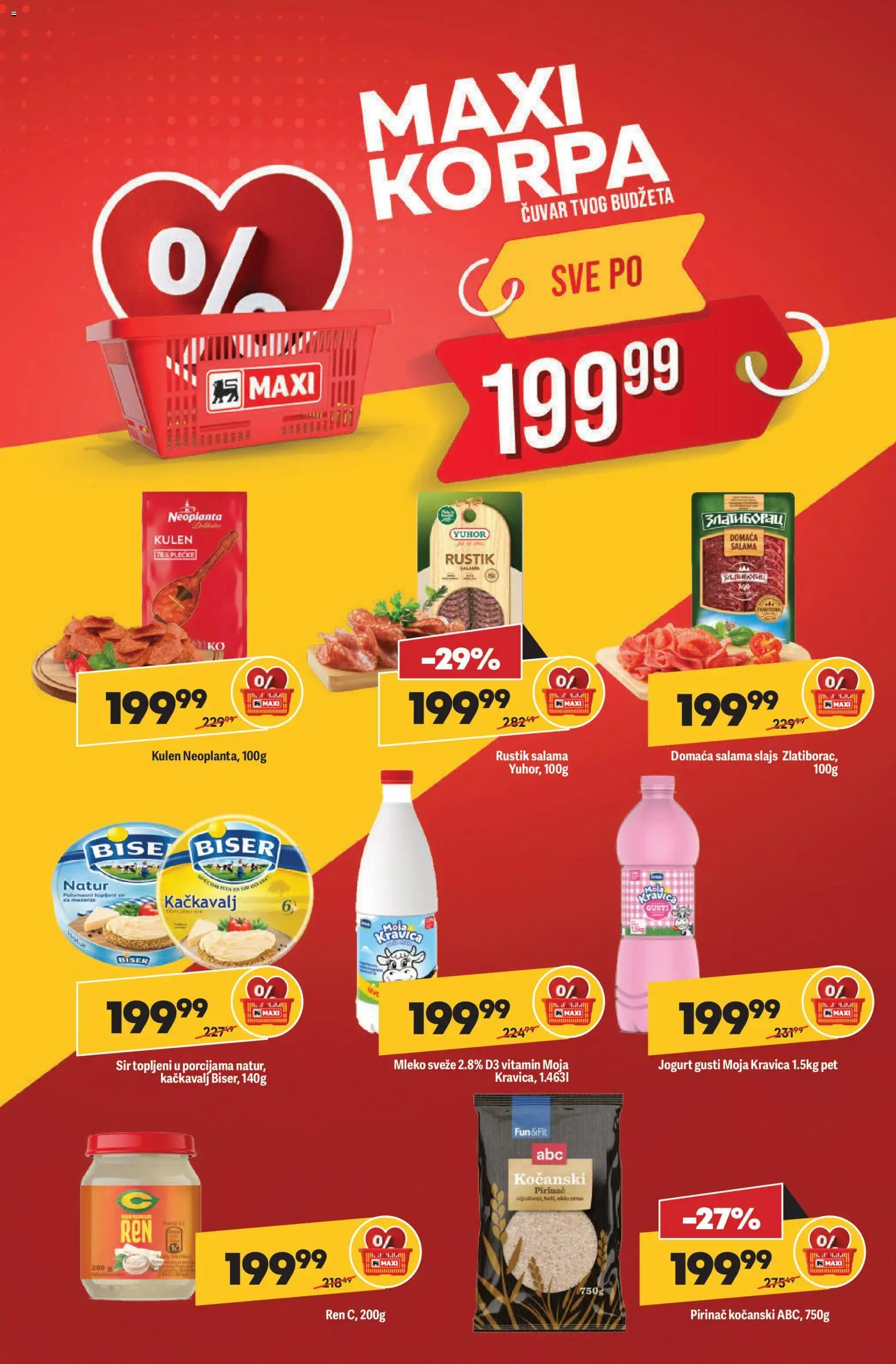 Maxi katalog - važi od 29.01.2026 | Strana: 4 | Proizvode: Kulen, Korpa, Sir, Pirinač