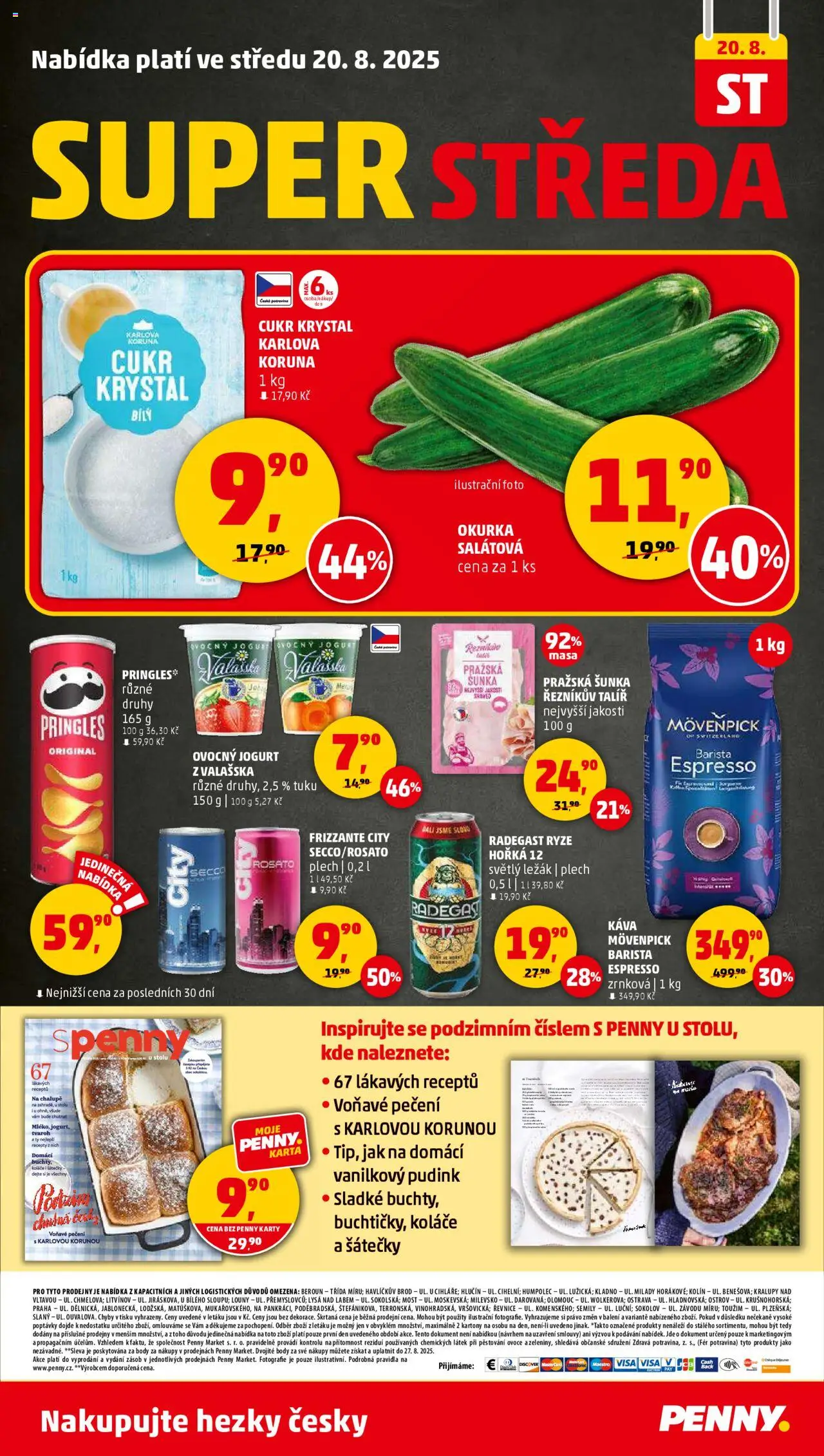 Penny Market leták - Čtvrtečník od 14.08.2025 | Strana: 28 | Produkty: Frizzante, Tvaroh, Talíř, Karty