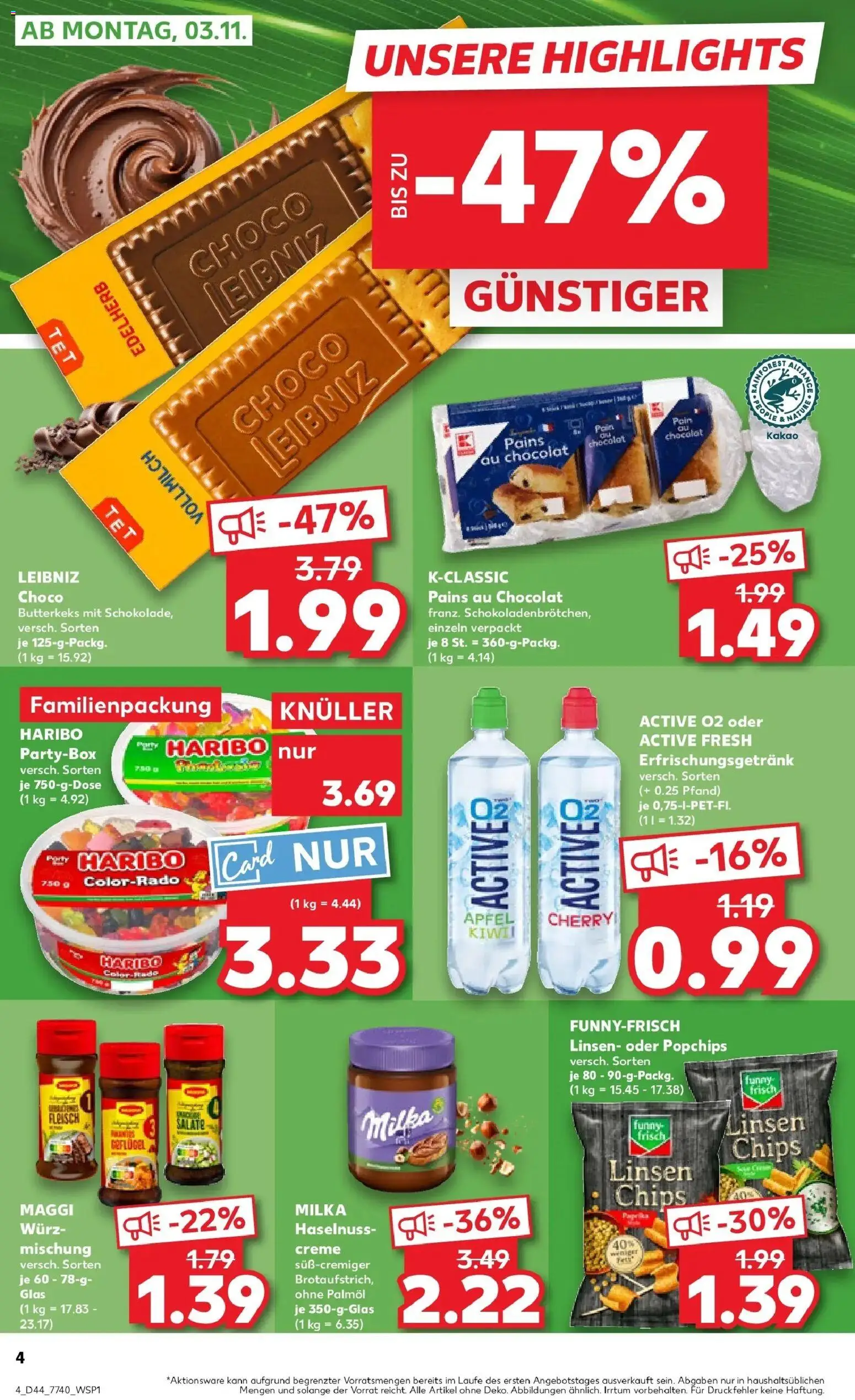 Kaufland prospekt Weiden In Der Oberpfalz	 – gültig ab 03.11.2025 | Seite: 4 | Produkte: Äpfel, Milka, Creme, Fleisch