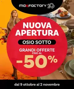 Anteprima del volantino Volantino Max Factory valido a partire dal 09.10.2025