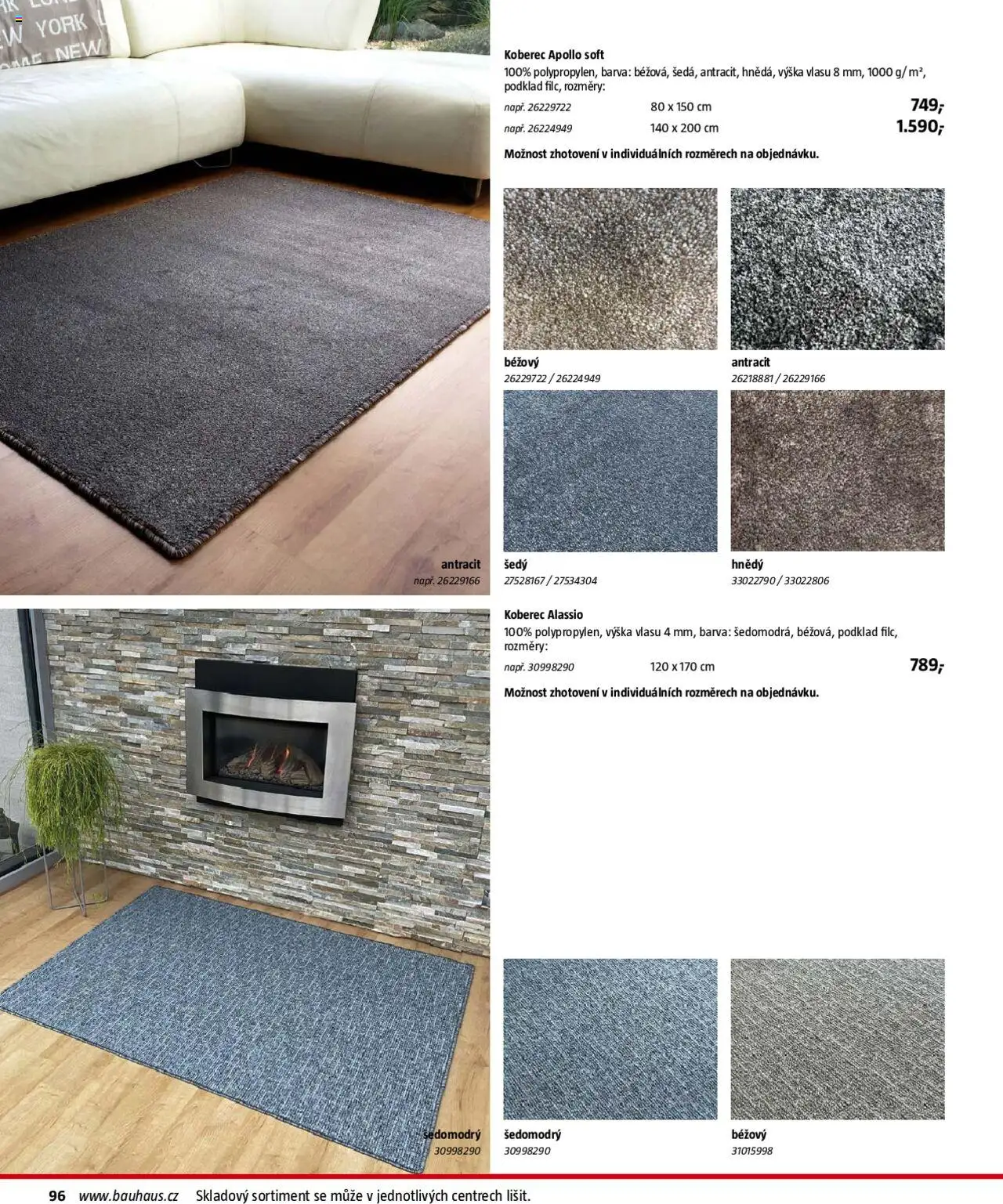 Bauhaus katalog Podlahové krytiny od 01.08.2025 | Strana: 96 | Produkty: Koberec