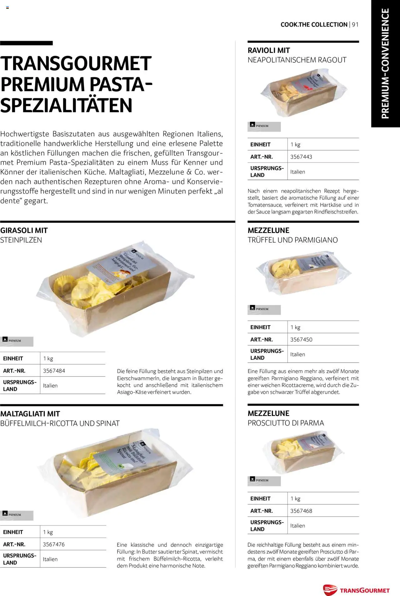 Transgourmet Cook Look-Book gültig ab 01.09.2023 | Seite: 91 | Produkte: Pasta, Butter