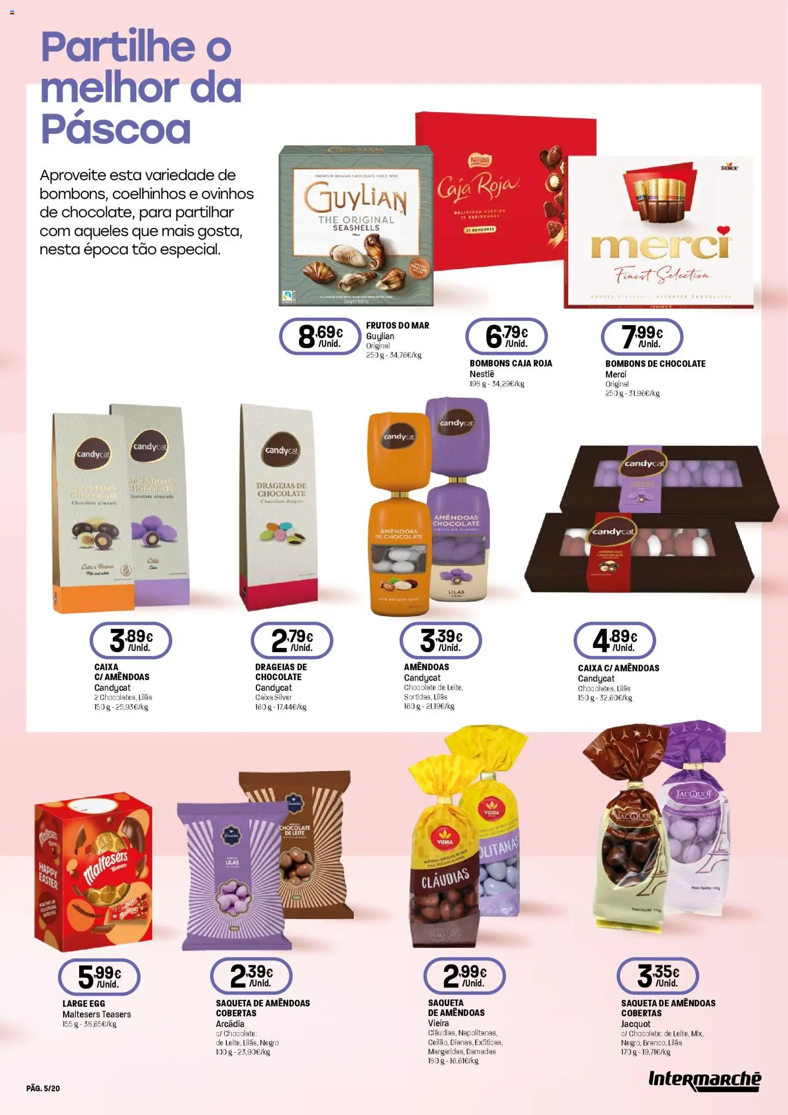 Intermarché - Pascoa Contact │ válido de 19.03.2026 | Página: 5 | Produtos: Caixa, Nestlé, Chocolate, Frutos do mar