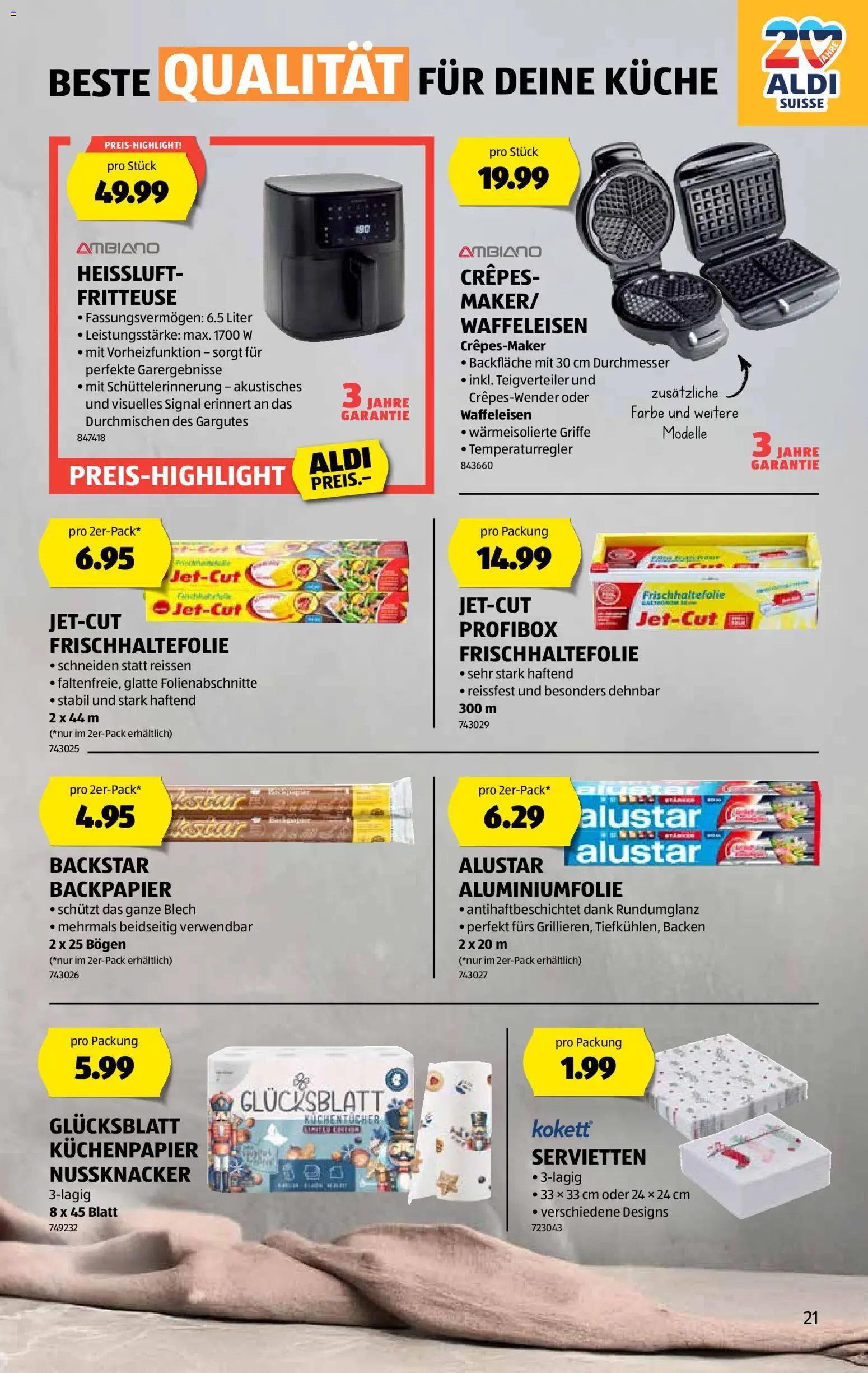 Aldi Aktionen – gültig ab 06.11.2025 | Seite: 22 | Produkte: Waffeleisen, Fritteuse
