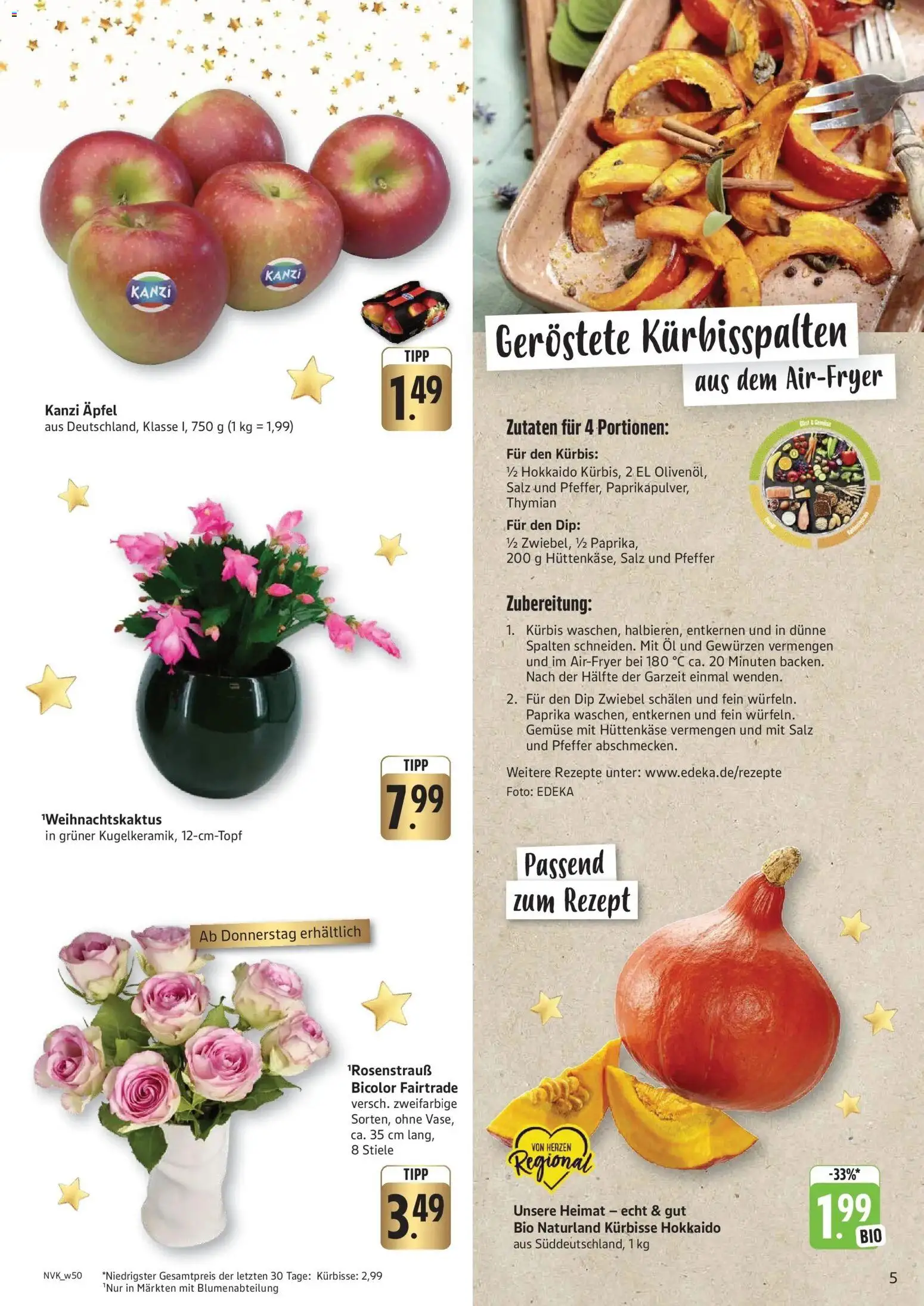 Edeka prospekt Bietigheim-Bissingen	 – gültig ab 08.12.2025 | Seite: 5 | Produkte: Äpfel, Paprika, Kürbis, Hüttenkäse