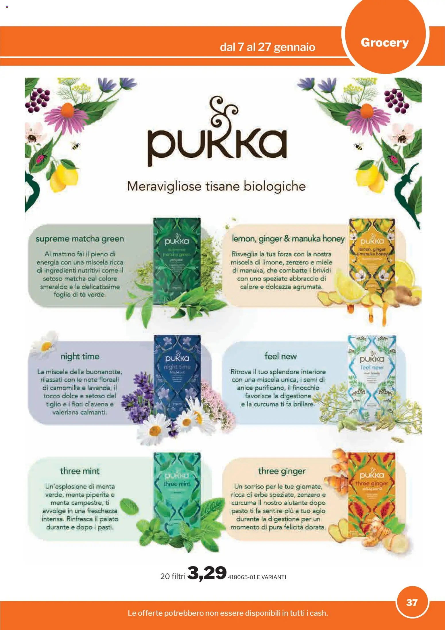 Volantino Sogegross del 07.01.2026 | Pagina: 37 | Prodotti: Valeriana, Tè, Menta, Miele