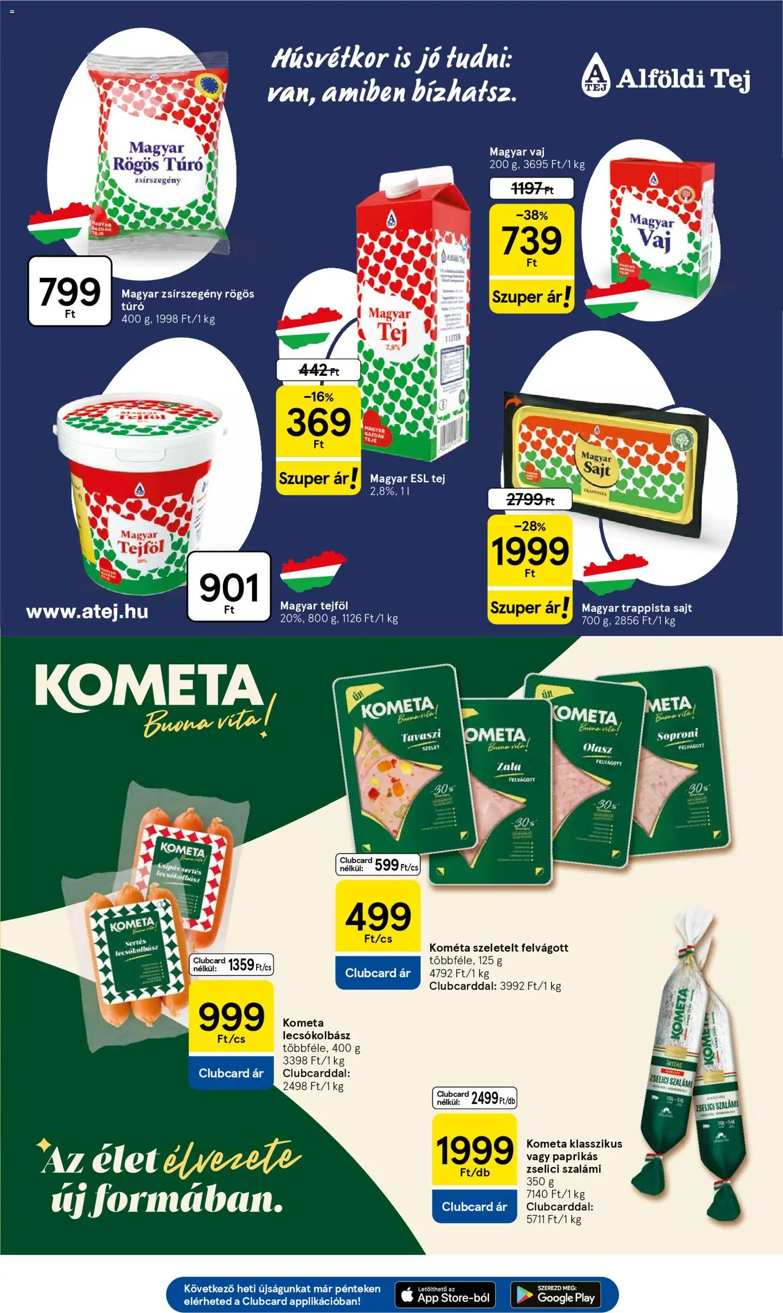 Tesco akciós ujság - amely érvényes a következő dátumtól: 26.03.2026 | Oldal: 19 | Termékek: Tej, Szalámi, Lecsókolbász, Túró