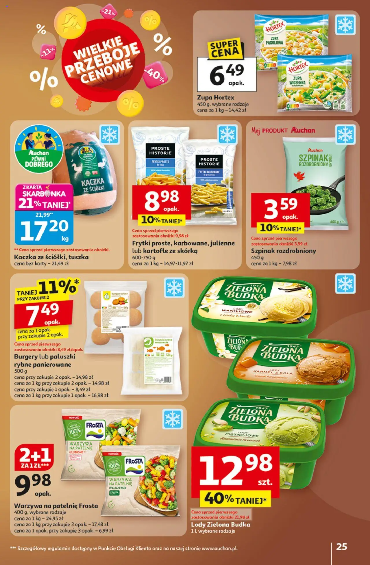 Auchan Gazetka - Wielkie przeboje cenowe Hipermarket od 23.10.2025 | Strona: 25 | Produkty: Patelnie, Paluszki, Lody waniliowe, Lody