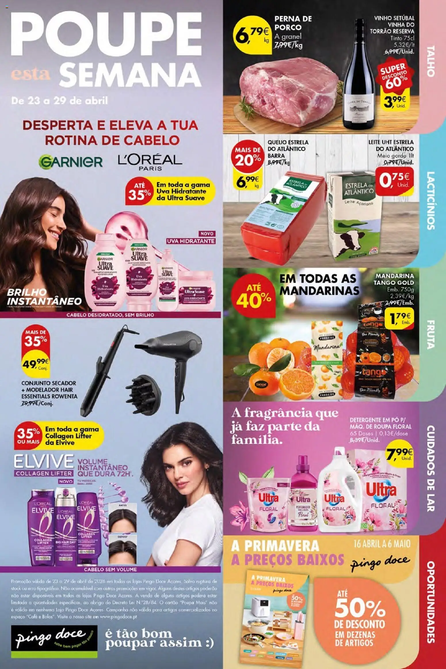 Pingo Doce Poupe Esta Semana Açores │ válido de 23.04.2026 | Página: 1 | Produtos: Fragrância, Pó, Leite, Vinho