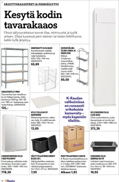 K-Rauta-mainoslehti voimassa 01.09.2025 alkaen | Sivu: 36 | Tuotteet: Liukuovikomero, Varastohylly, Hylly, Kori