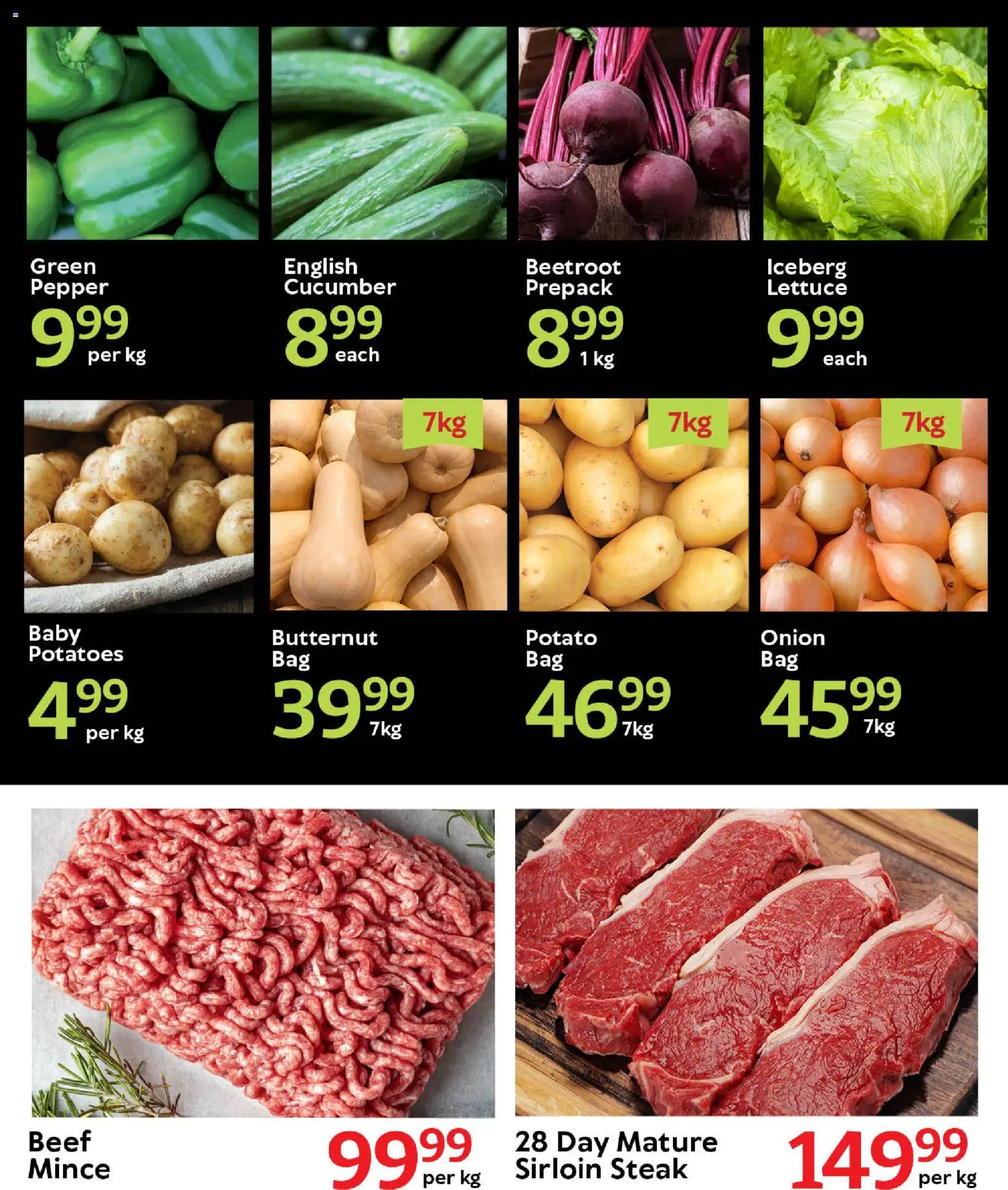 New Oxford Freshmarket catalogue – valid from 19.01.2026 | Page: 2 | Products: Beef, Potatoes, Pepper, Lettuce