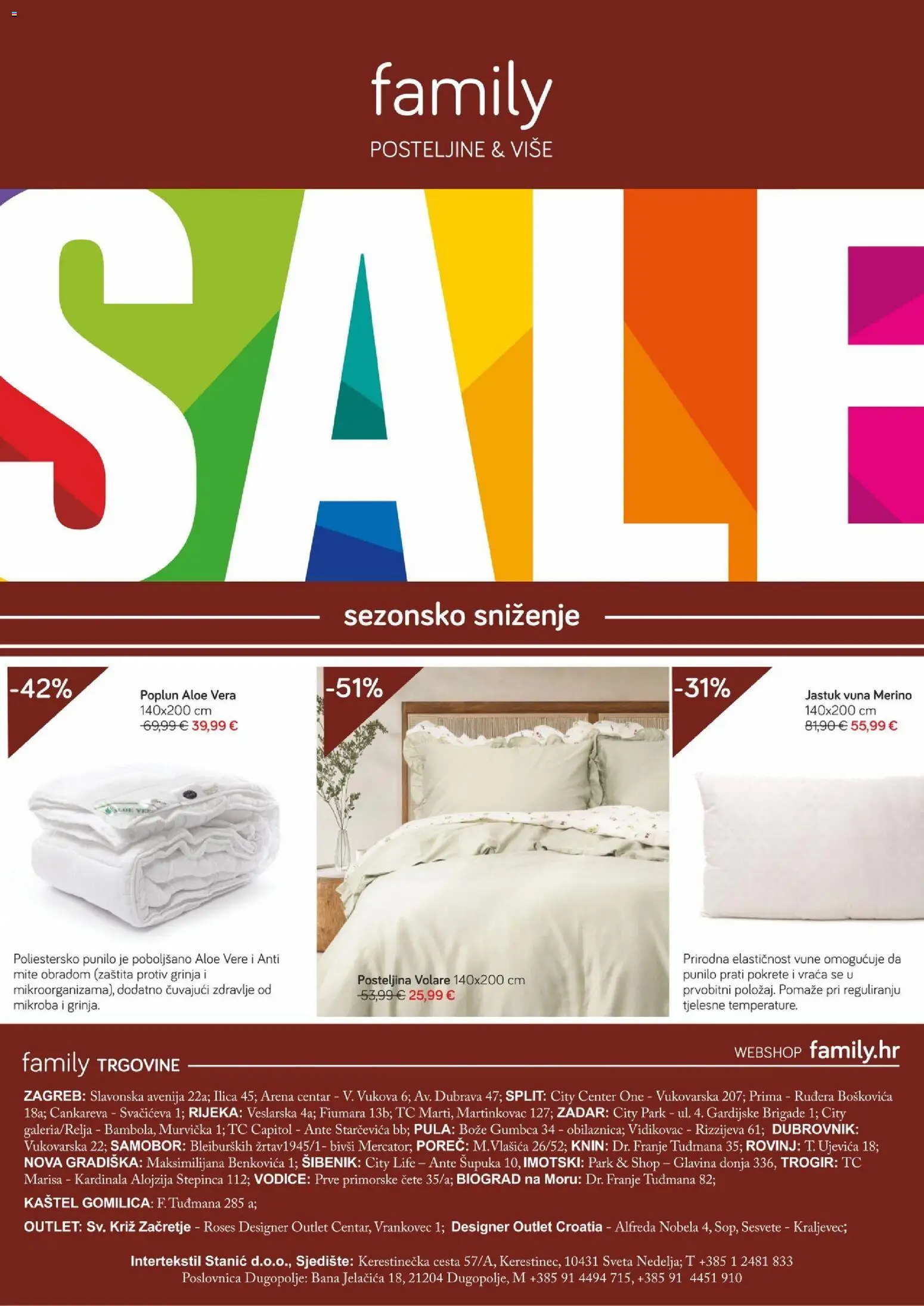 Stanić Diskont katalog | vrijedi od 08.01.2026 | Stranica: 17 | Proizvodi: Jastuk, Posteljina, Poplun