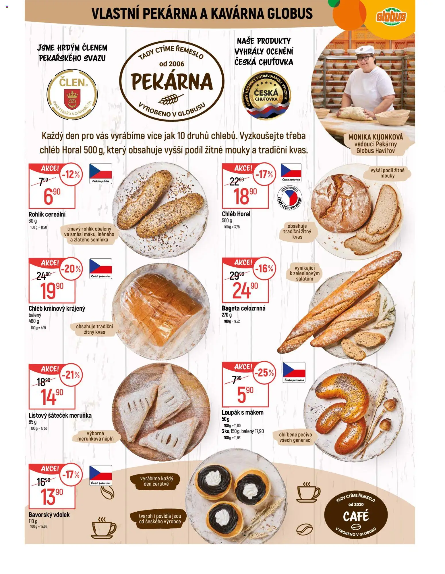 Globus leták - Havířov od 07.01.2026 | Strana: 8 | Produkty: Globus, Chléb, Povidla, Pečivo