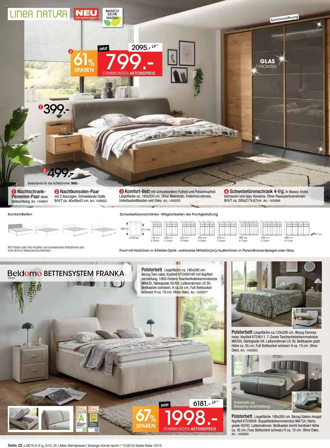 Zurbrüggen Prospekt 	 – gültig ab 04.10.2025 | Seite: 24 | Produkte: Schwebetürenschrank, Polsterbett