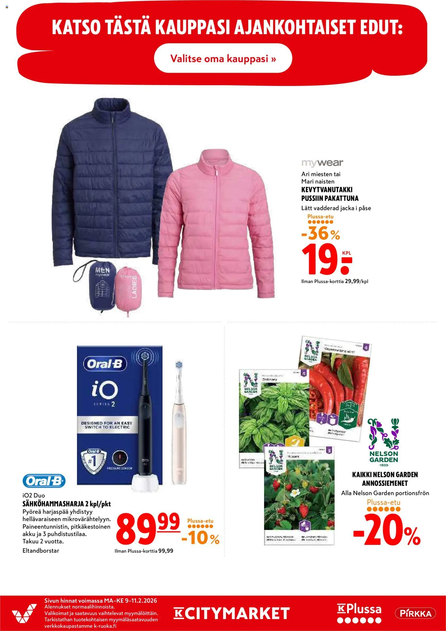 K-Citymarket tarjoukset – voimassa 09.03.2026 alkaen | Sivu: 18 | Tuotteet: Sähköhammasharja, Akku
