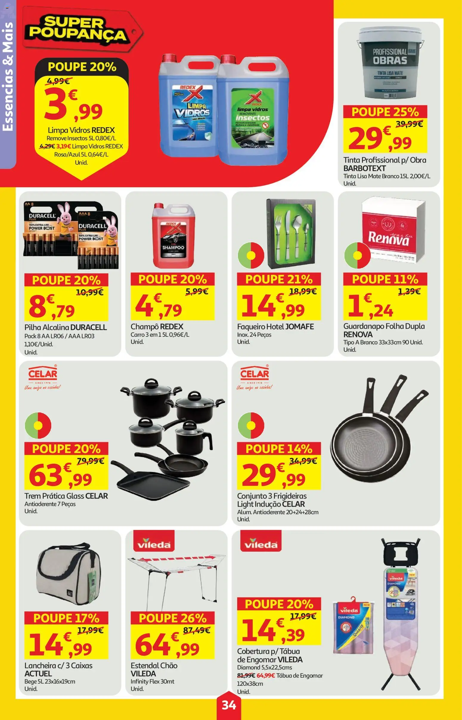 Auchan folheto │ válido de 23.04.2026 | Página: 34 | Produtos: Tábua, Shampoo, Tinta, Limpa vidros