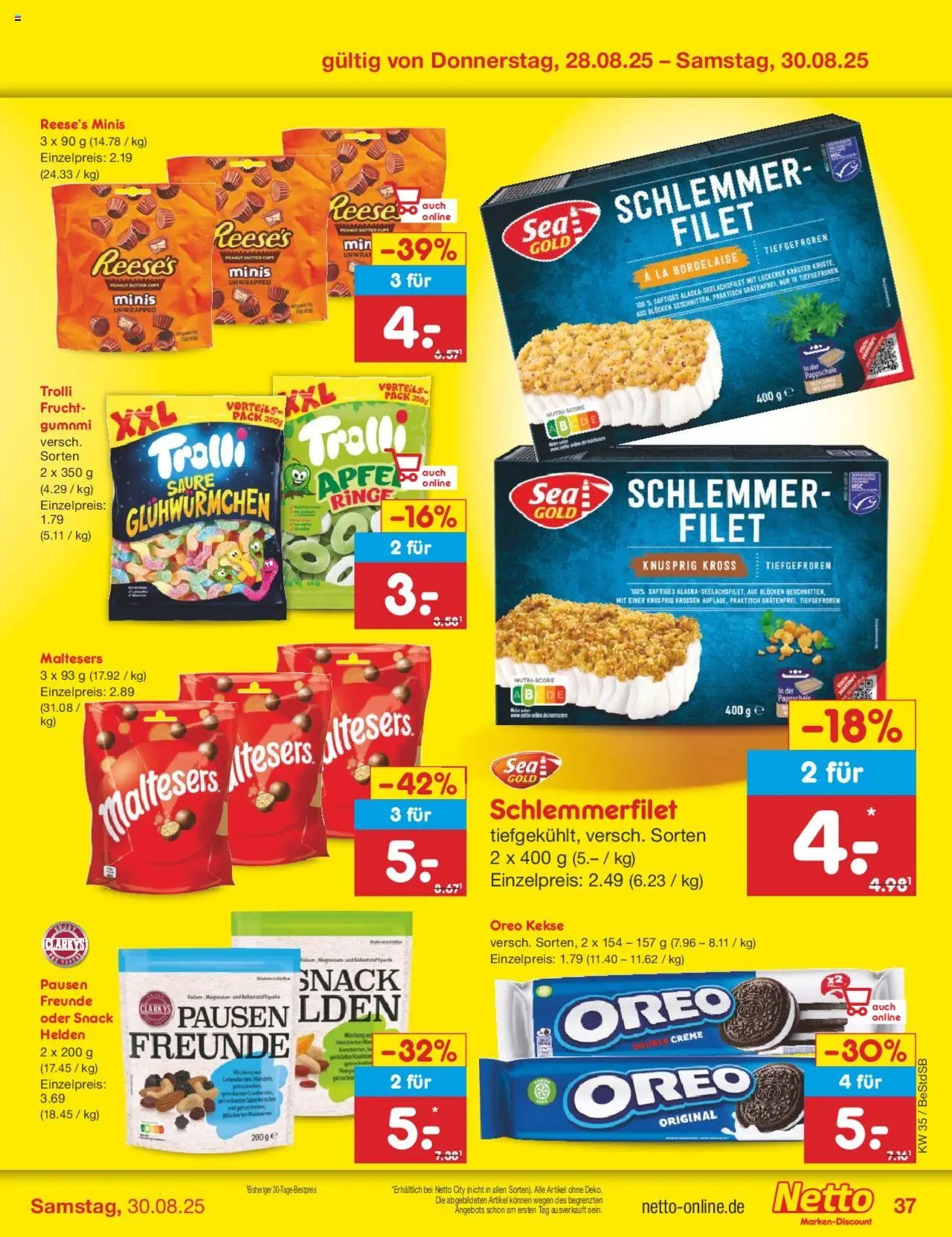 Netto Marken-Discount Prospekt 	 - gültig ab dem 25.08.2025 | Seite: 53 | Produkte: Creme, Kirschen, Blaubeeren, Kekse