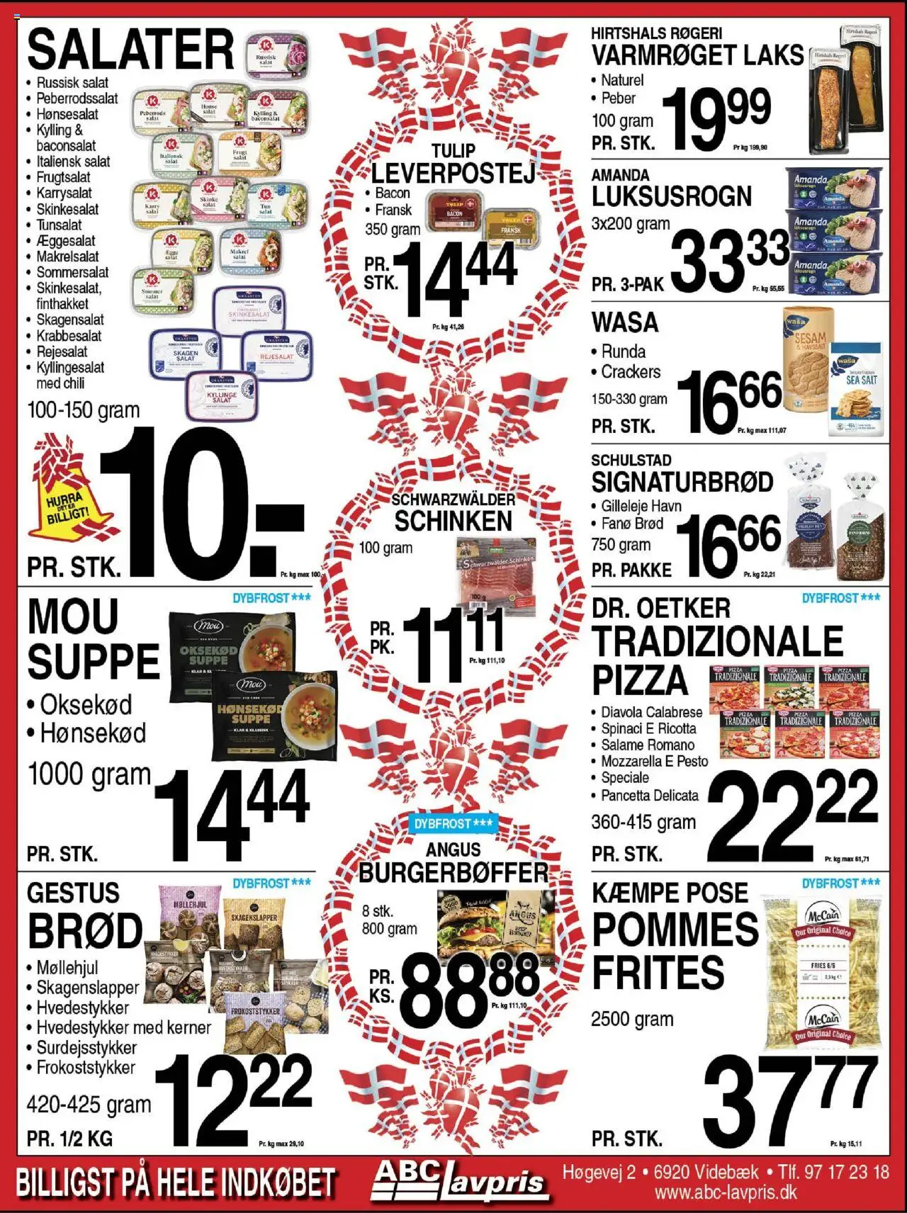 Abc Lavpris tilbudsavis – gyldig fra 17.09.2025 | Side: 5 | Produkter: Pizza, Makrel, Karrysalat, Russisk salat