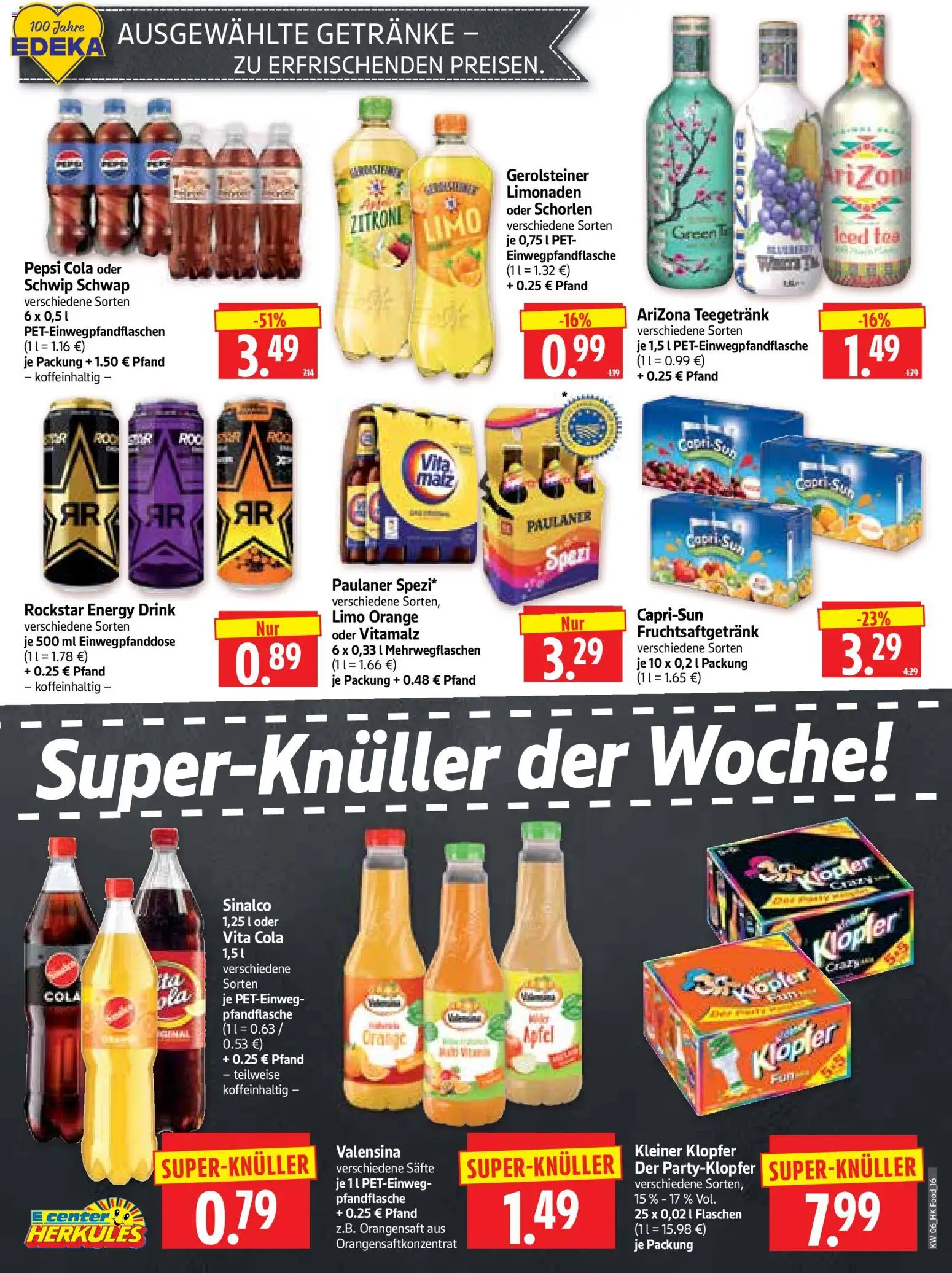 HERKULES Prospekt 	 – gültig ab 02.02.2026 | Seite: 16 | Produkte: Capri sun, Valensina, Pepsi, Gerolsteiner