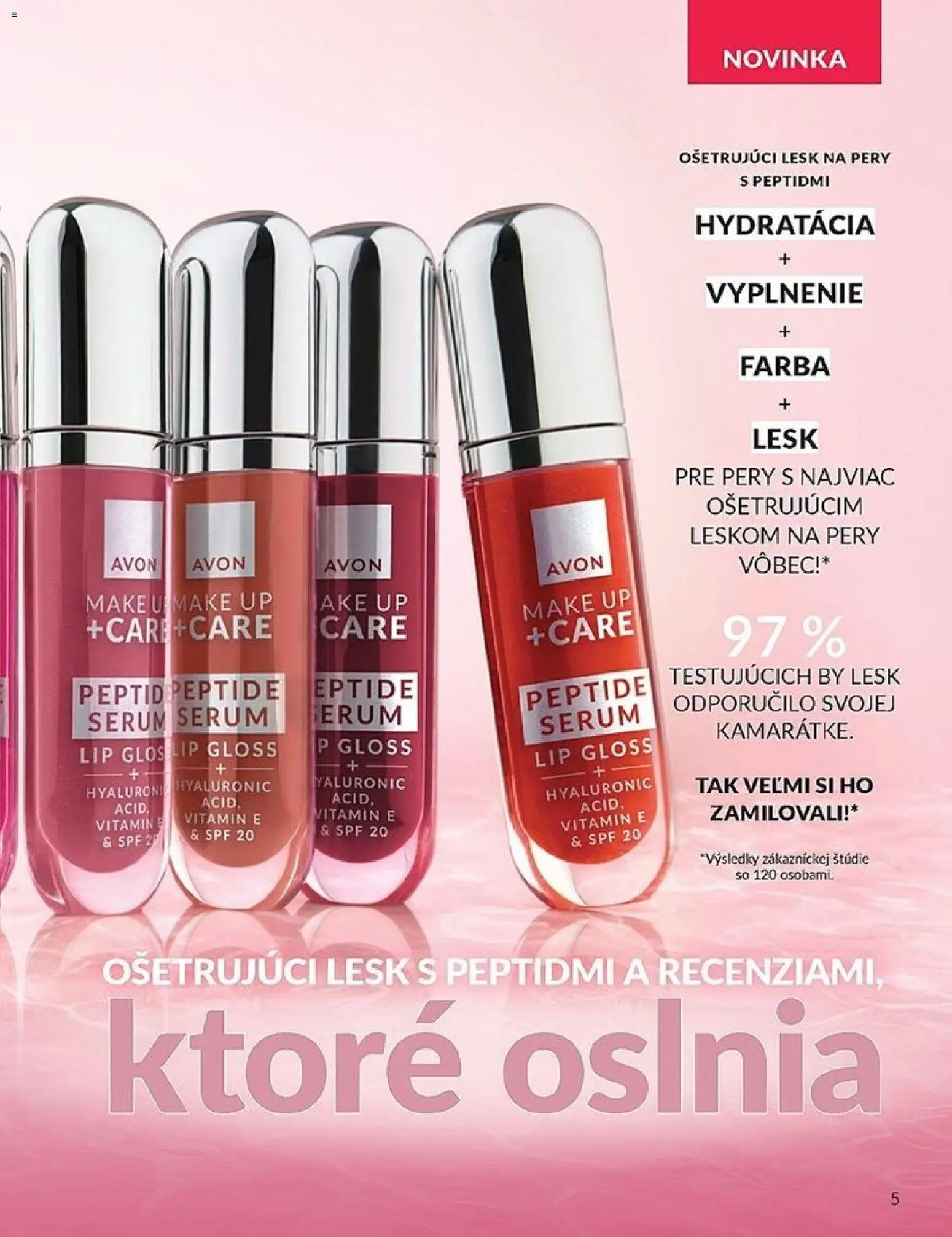 Nové Avon akcie – leták je platný od 01.02.2026 | Strana: 5 | Produkty: Make up, Lesk na pery