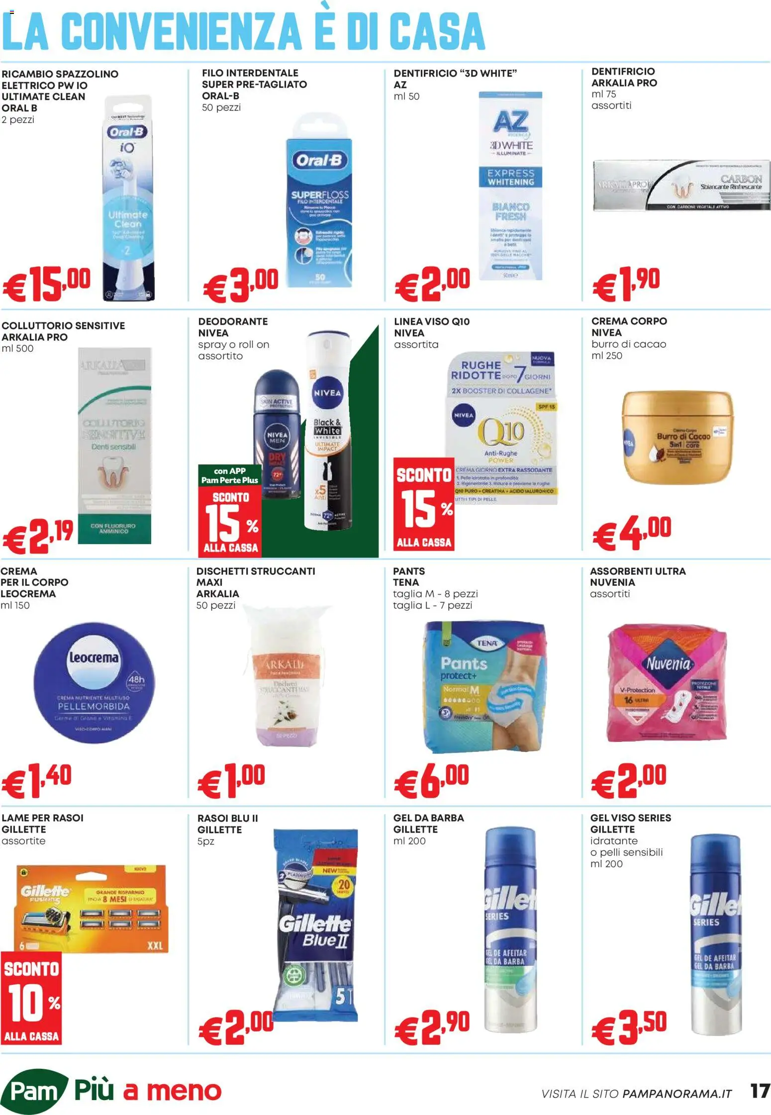 Volantino PAM del 15.01.2026 | Pagina: 17 | Prodotti: Crema, Crema per il corpo, Filo interdentale, Burro