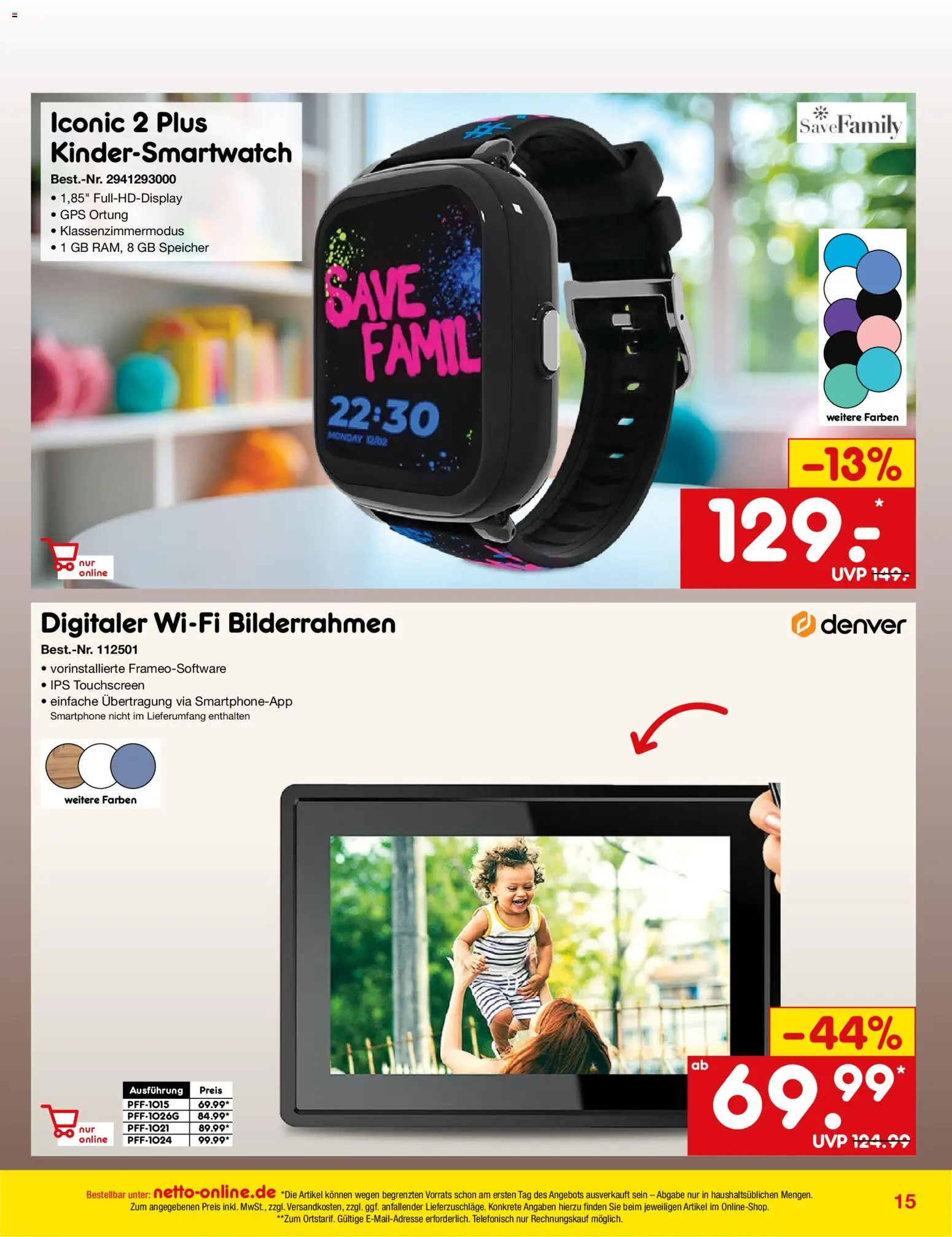 Netto Marken-Discount - Black Friday – gültig ab 01.11.2025 | Seite: 15 | Produkte: Bilderrahmen, Smartphone