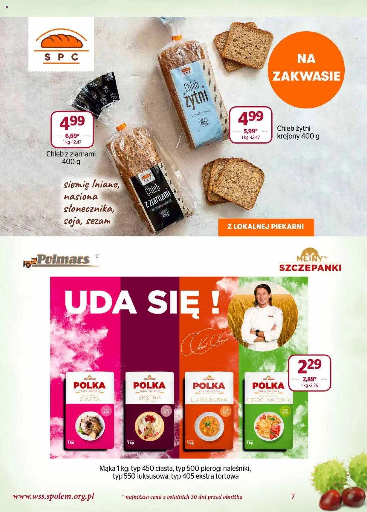 Społem Gazetka od 01.10.2025 | Strona: 7 | Produkty: Pierogi, Chleb żytni, Nasiona, Sezam