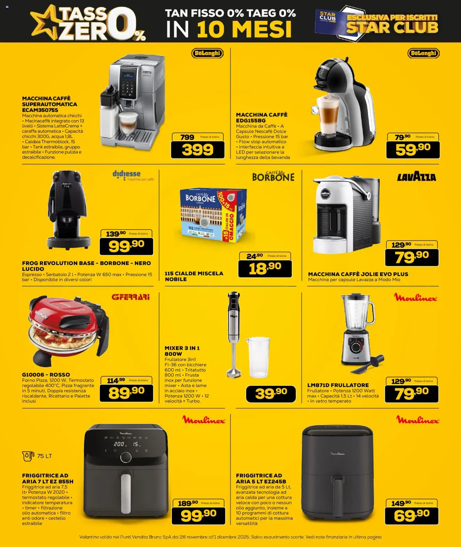 Volantino Euronics del 26.11.2025 | Pagina: 26 | Prodotti: Caraffa, Friggitrice ad aria, Caldaia, Olio