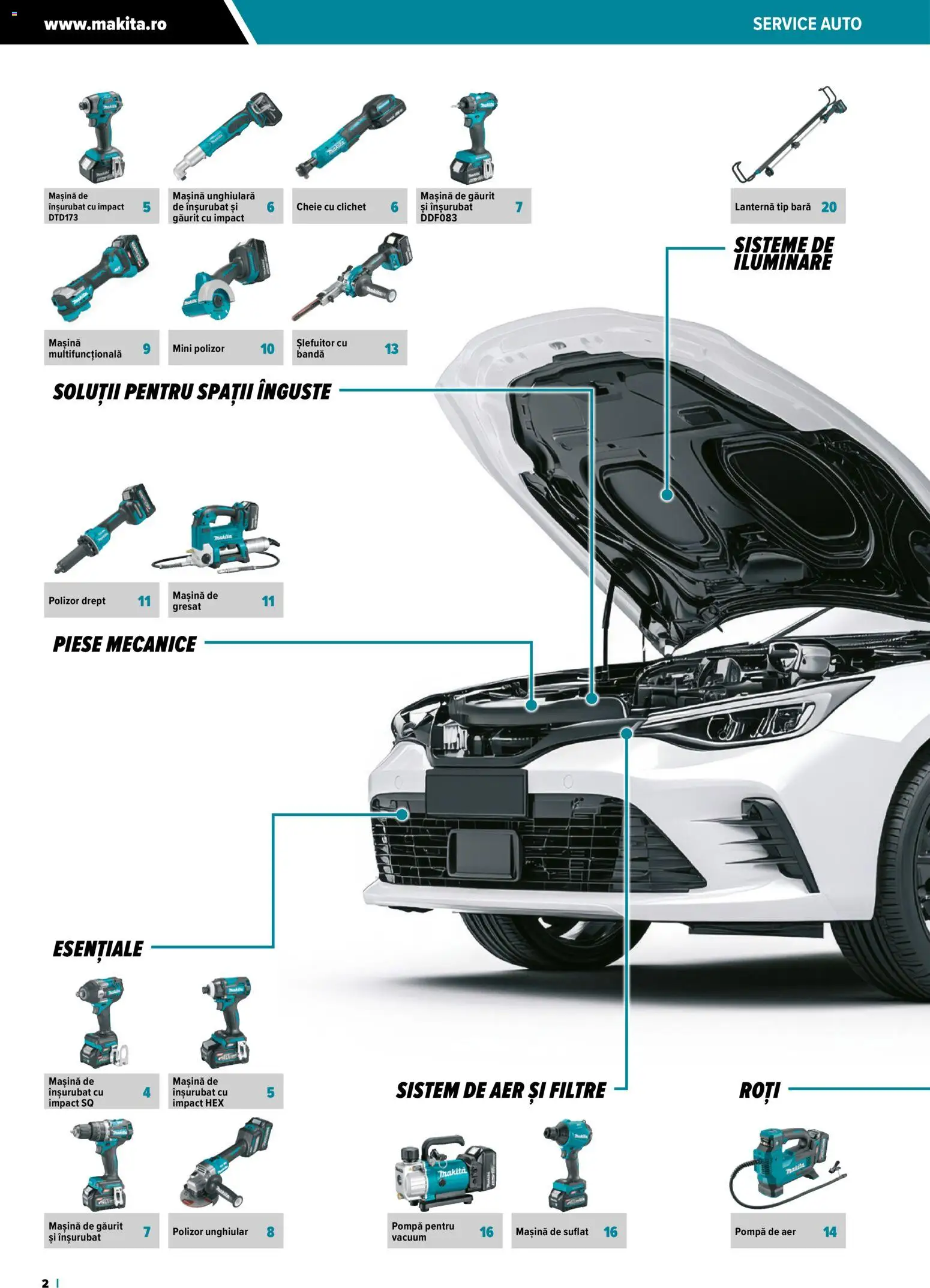 Noul catalog Makita – valabil de la 23.10.2025 | Pagină: 2 | Produse: Mașină de găurit, Arap sabunu, Polizor, Peluş Köpek Yatağı
