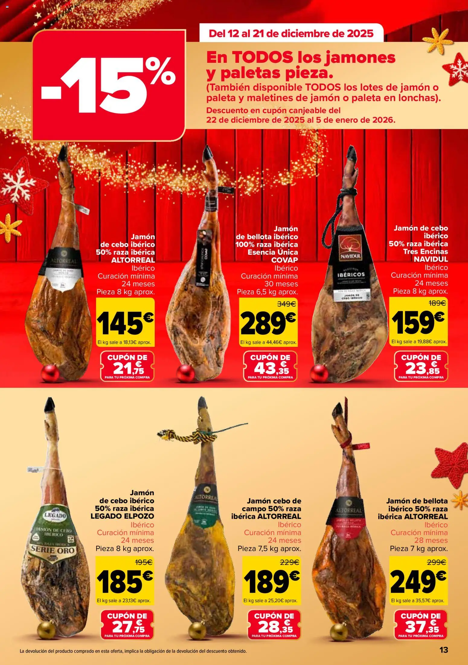 Carrefour folleto │ válido desde el 12.12.2025 | Página: 15 | Productos: Jamón
