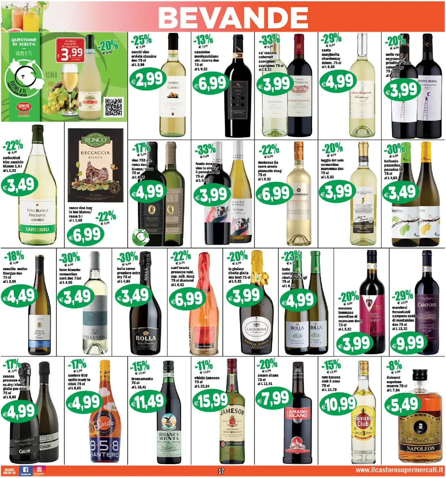 Volantino Il Castoro del 17.04.2026 | Pagina: 17 | Prodotti: Tè, Vino, Menta, Pecorino