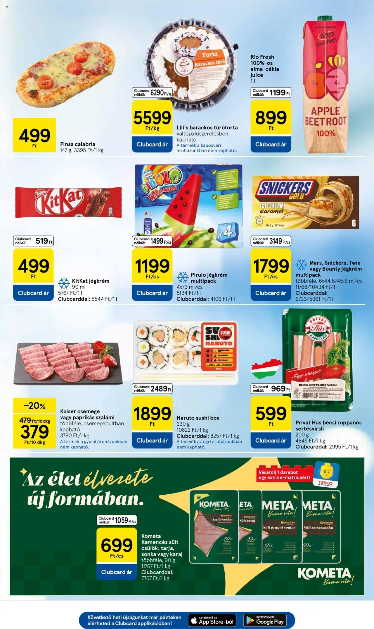 Tesco akciós ujság - amely érvényes a következő dátumtól: 12.06.2025 | Oldal: 17 | Termékek: Virsli, Sonka, Szalámi, Jégkrém