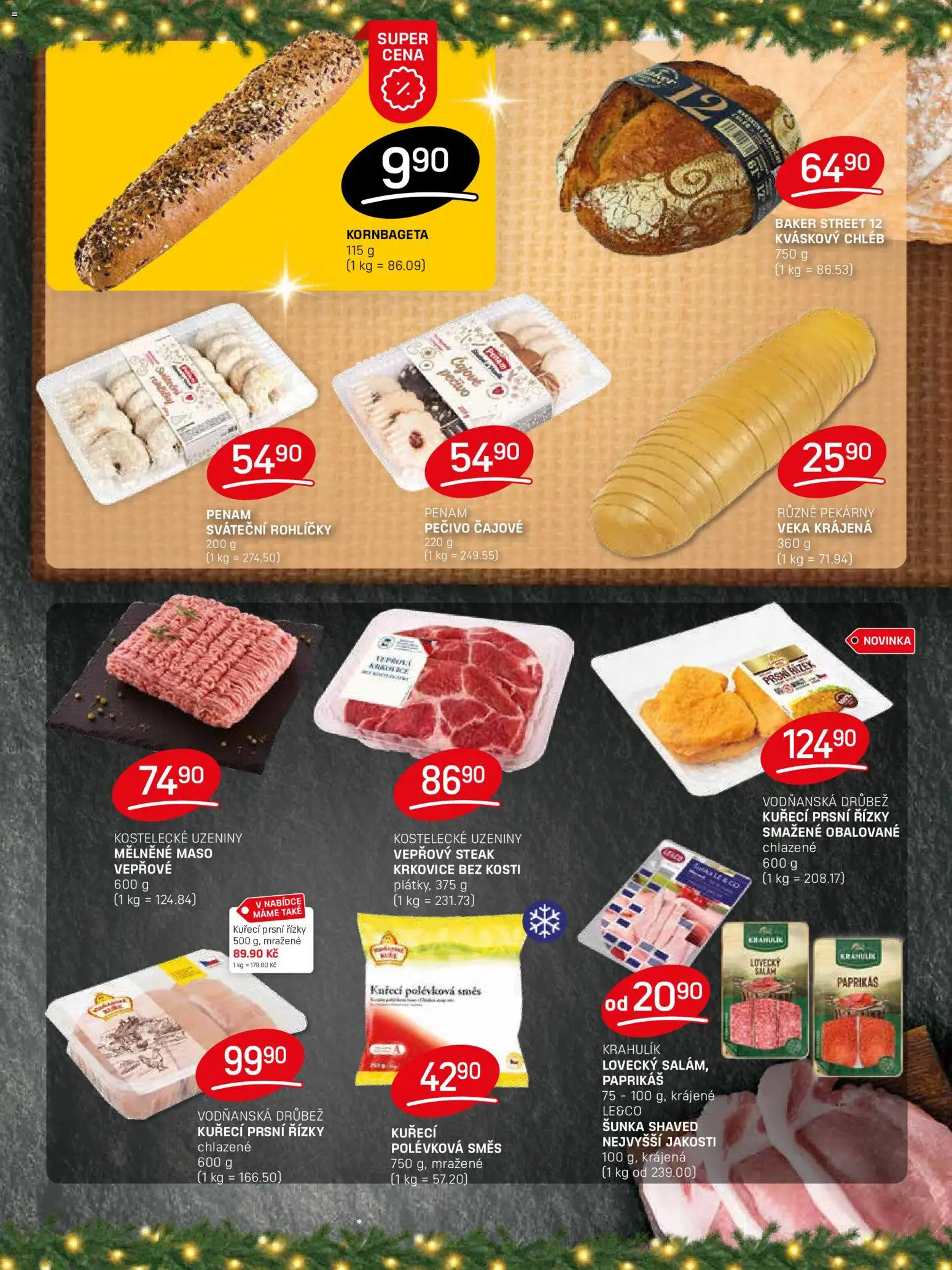 Flop leták od 17.12.2025 | Strana: 3 | Produkty: Šunka, Kváskový chléb, Kornbageta, Krkovice