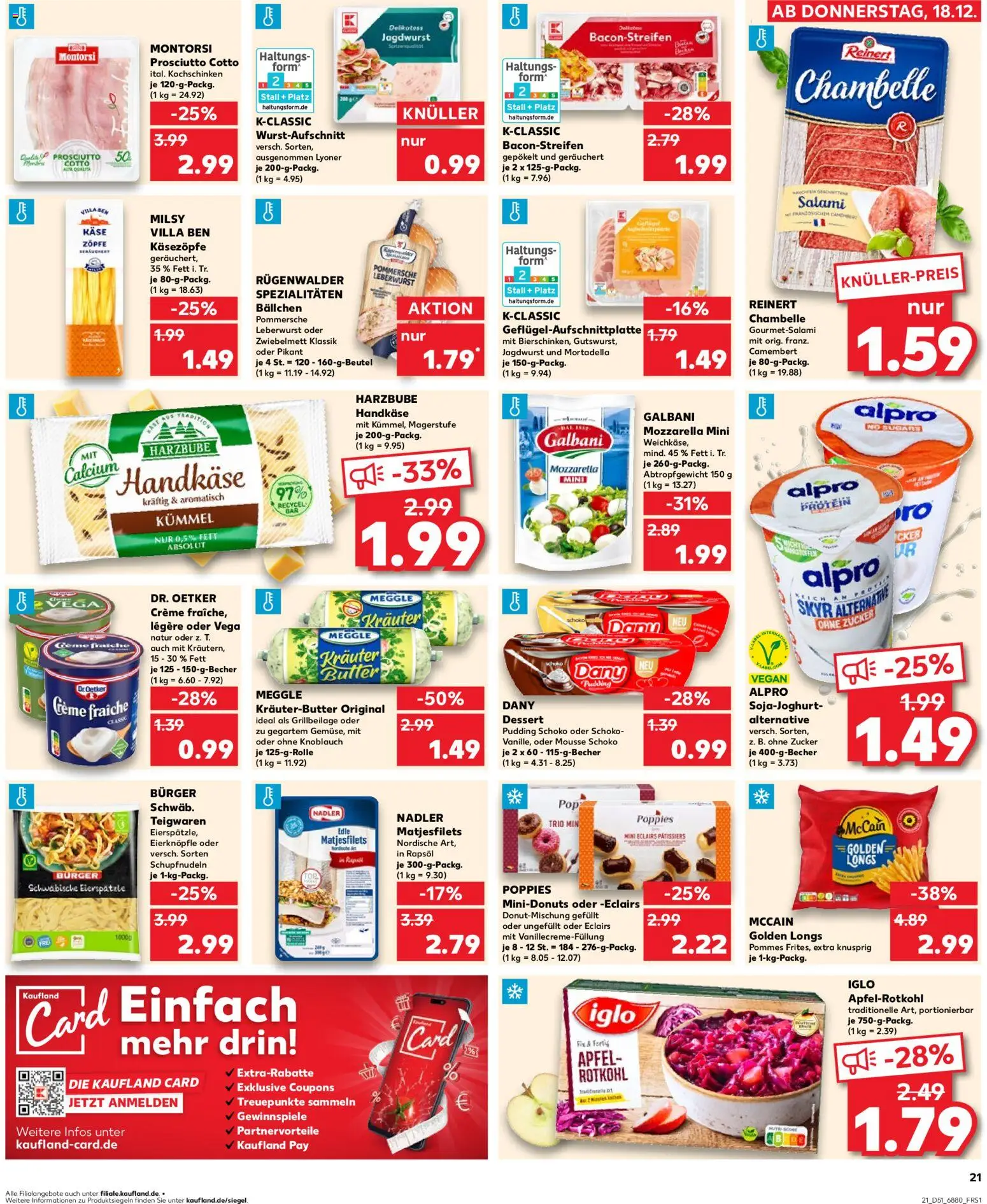 Kaufland prospekt Völklingen	 – gültig ab 21.12.2025 | Seite: 21 | Produkte: Rotkohl, Rapsöl, Burger, Zucker