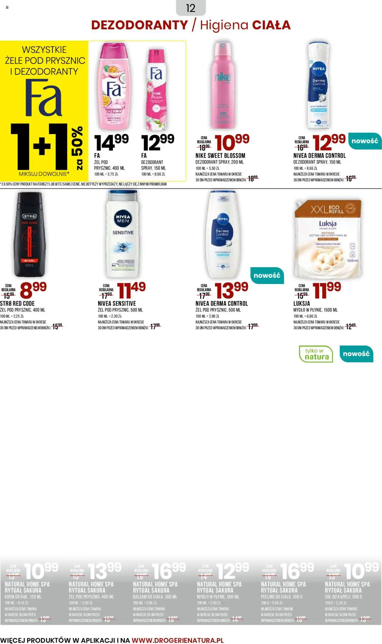 Drogerie Natura Gazetka od 22.08.2025 | Strona: 12 | Produkty: Body, Mydło, Krem, Sól