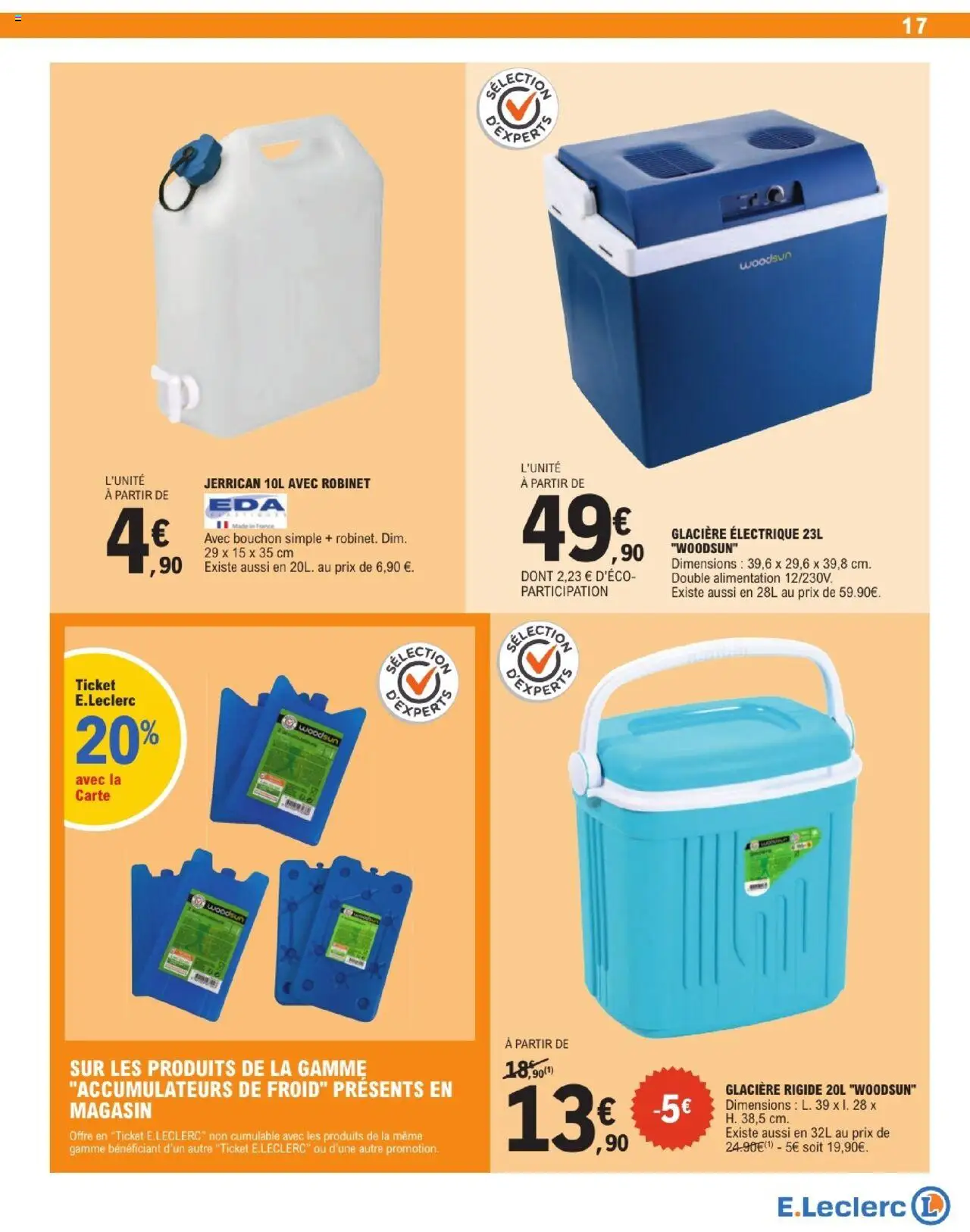  | Page: 17 | Produits: Robinet, Glacière électrique, Glacière