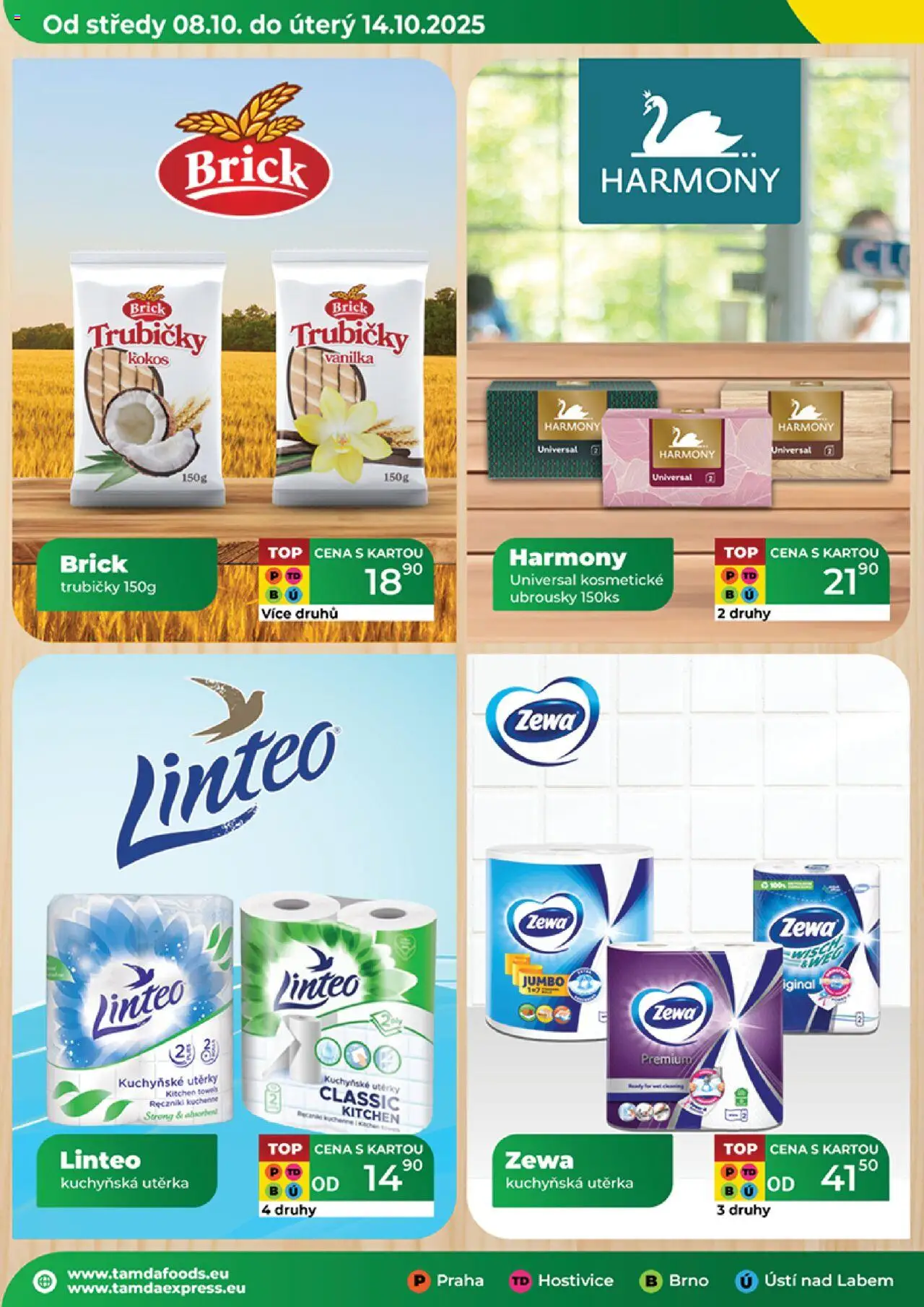 Tamda Foods leták od 08.10.2025 | Strana: 18 | Produkty: Utěrky, Ubrousky, Zewa, Utěrka