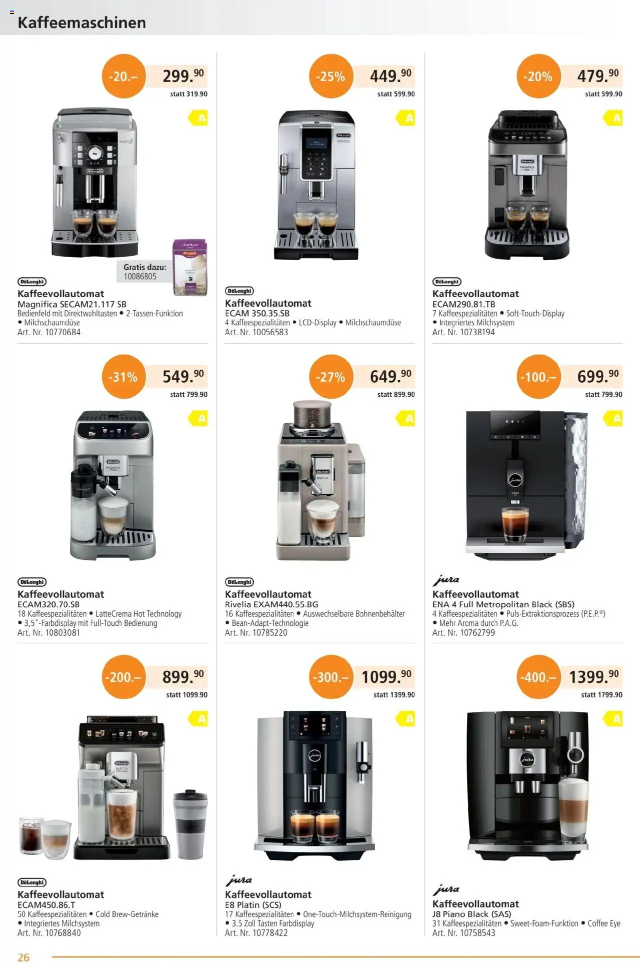 Fust Aktionen ab 23.06.2025 | Seite: 26 | Produkte: Jura, Kaffeevollautomat
