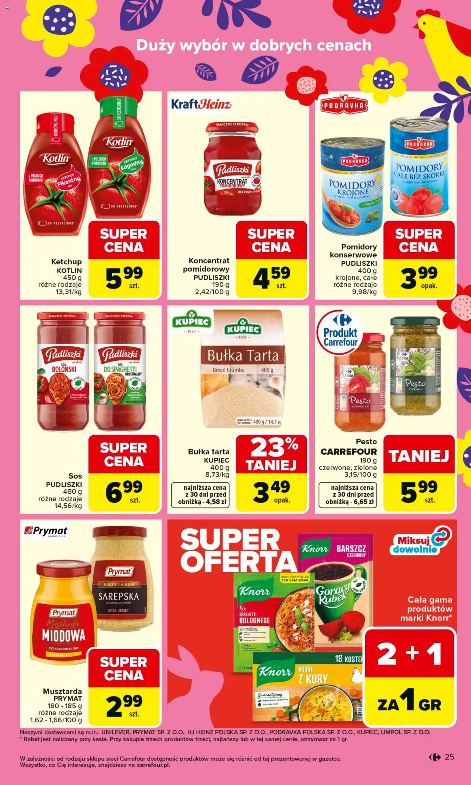 Carrefour gazetka od 16.03.2026 | Strona: 27 | Produkty: Barszcz, Ketchup, Bułka tarta, Musztarda